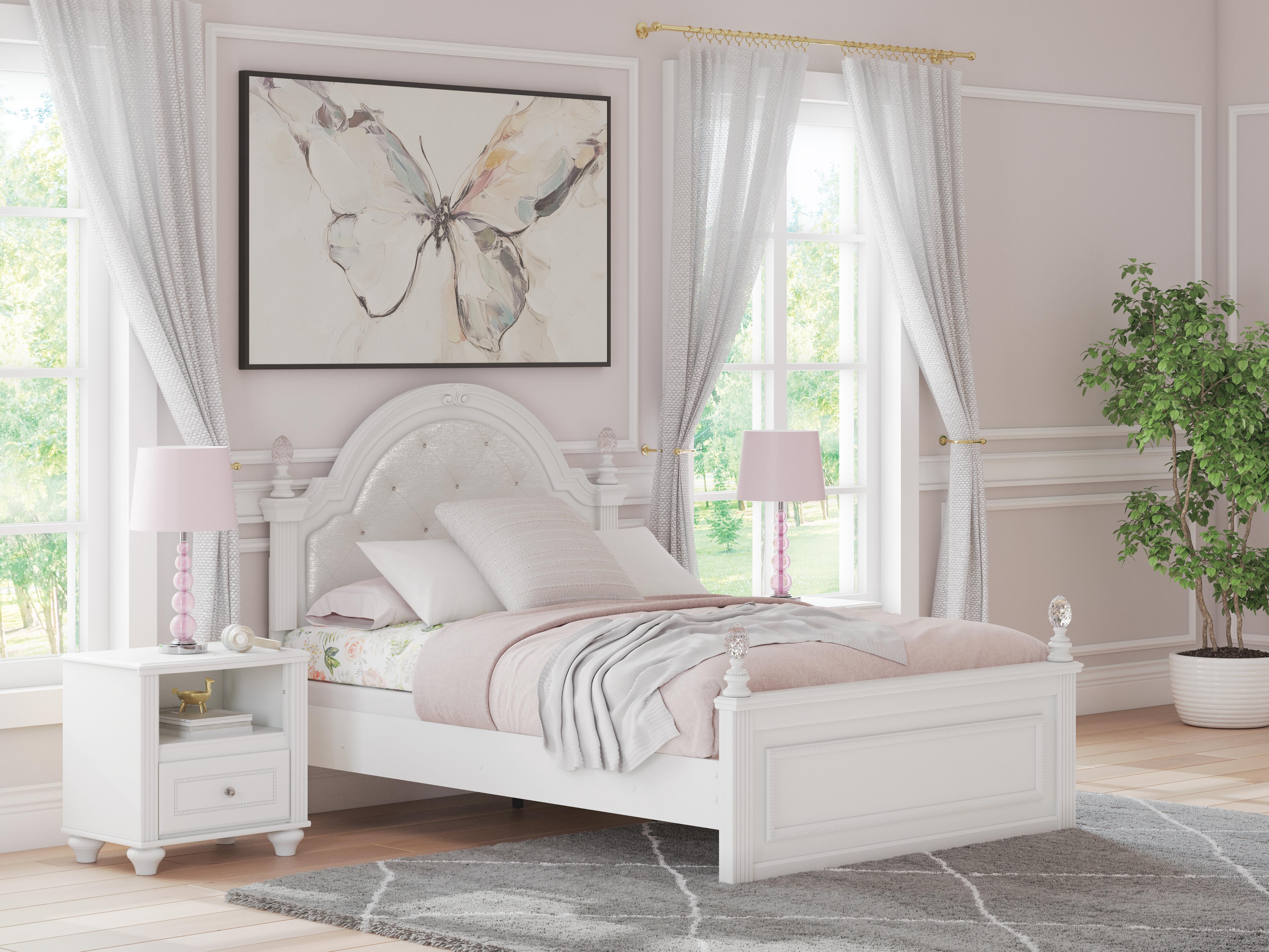 Dar Furniture - Ashley Furniture - Kozlani Full Upholstered Panel Bed - Full Upholstered Panel Bed / White - PCB1819B6