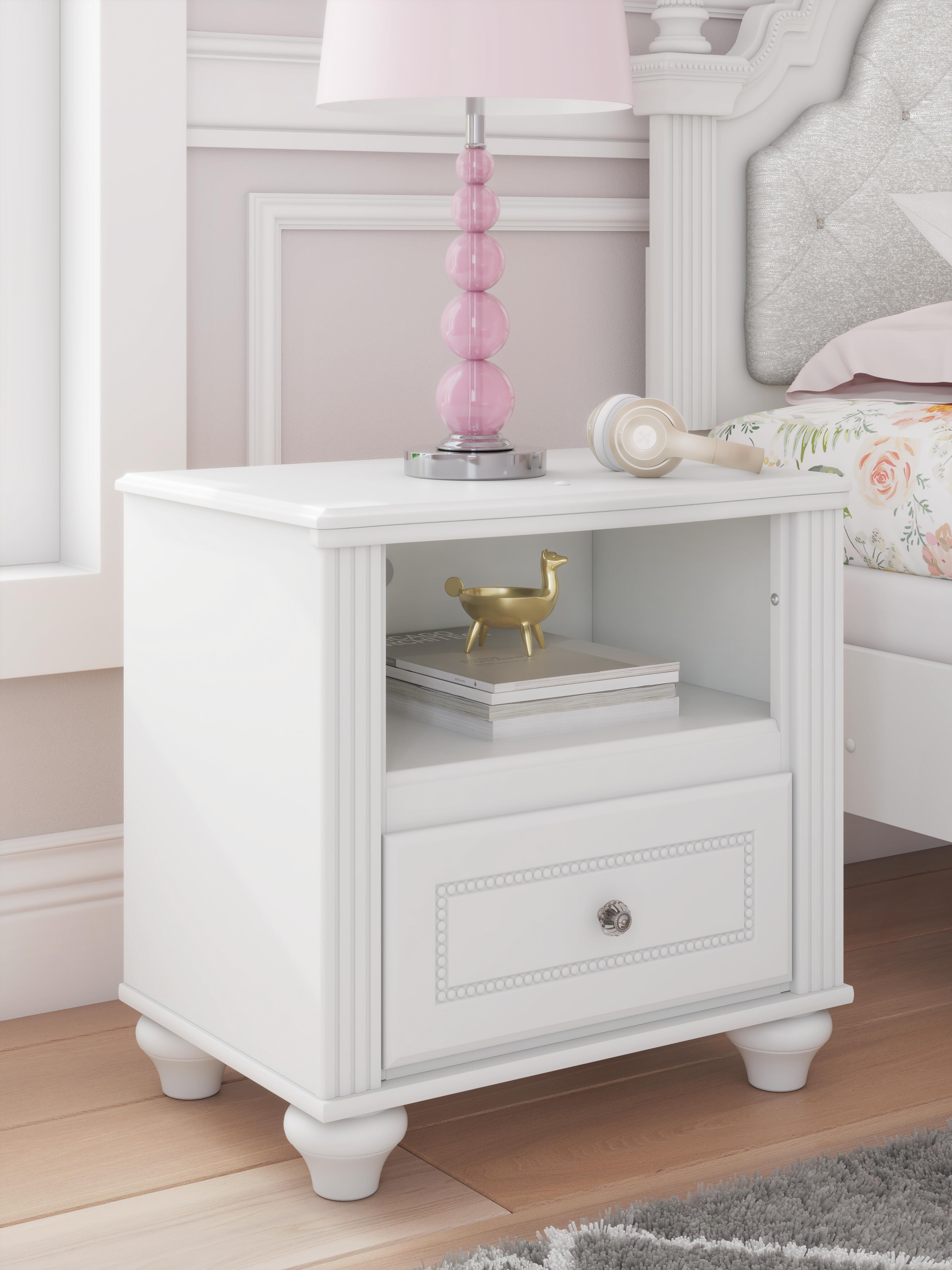 Dar Furniture - Ashley Furniture - Kozlani Nightstand - One Drawer Night Stand / White - PCB1819-91