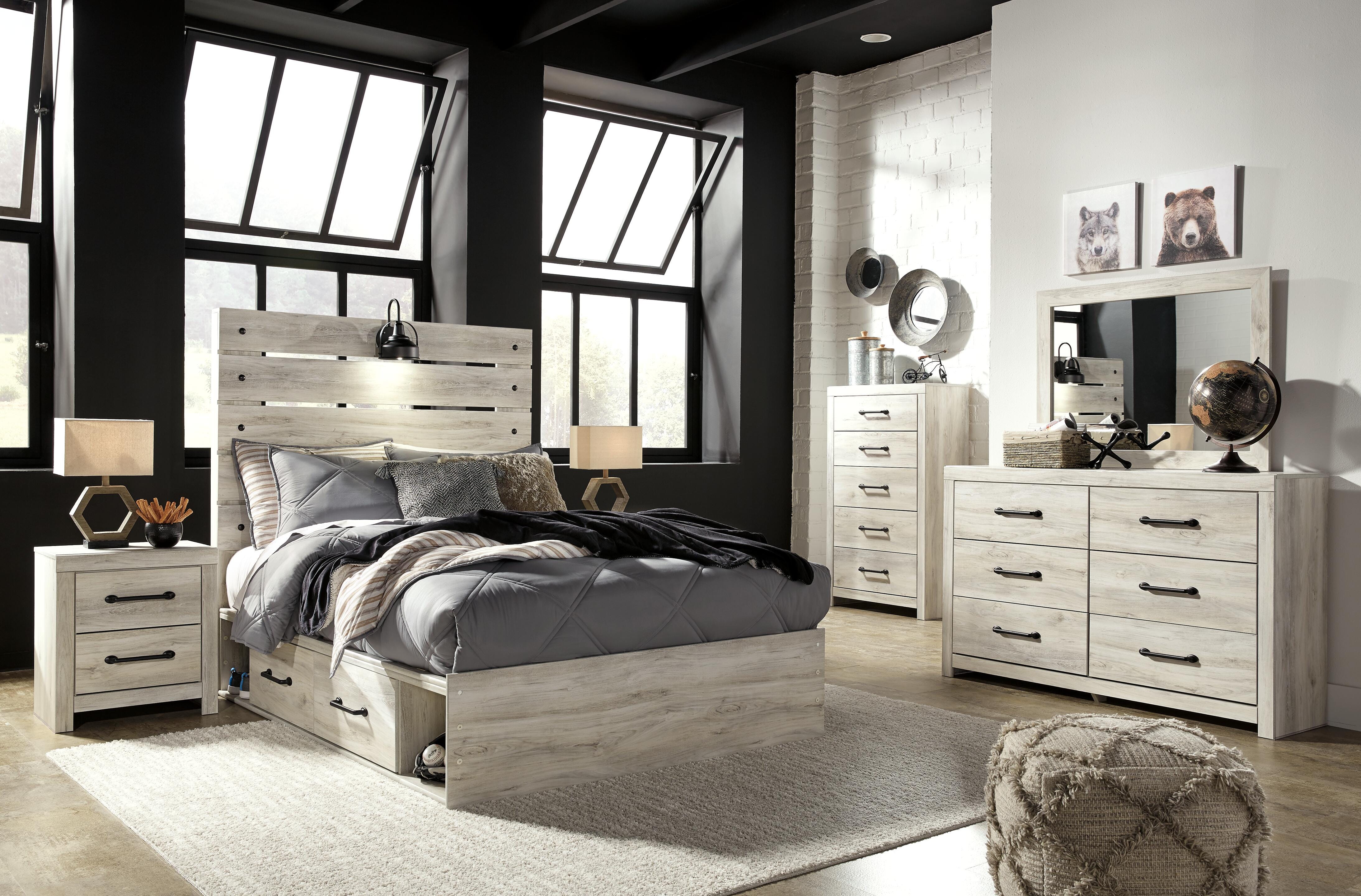 Cambeck Full Panel Bed with 2 Storage Drawers