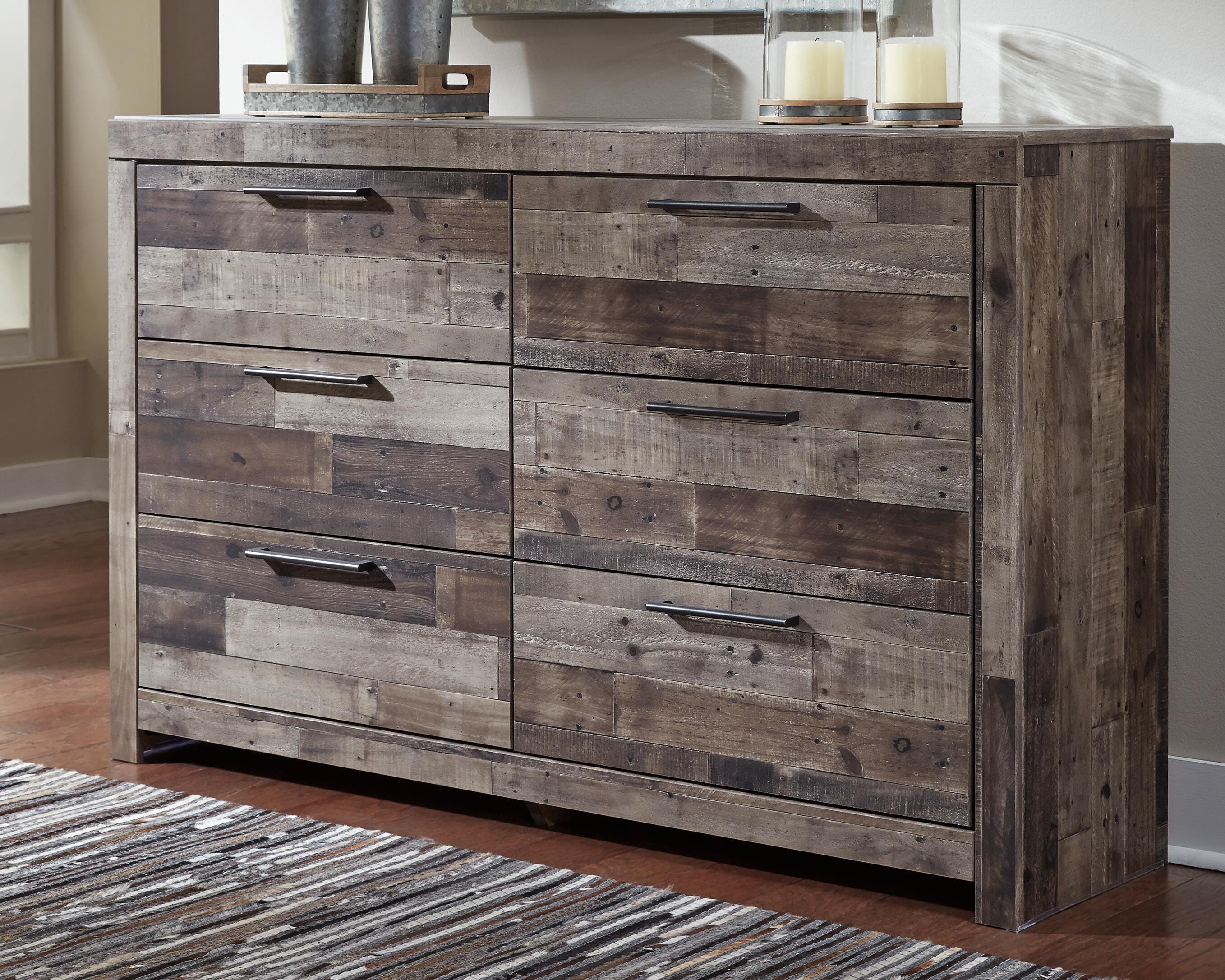 Dar Furniture - Ashley Furniture - Derekson Dresser - Six Drawer Dresser / Multi Gray - B200-31