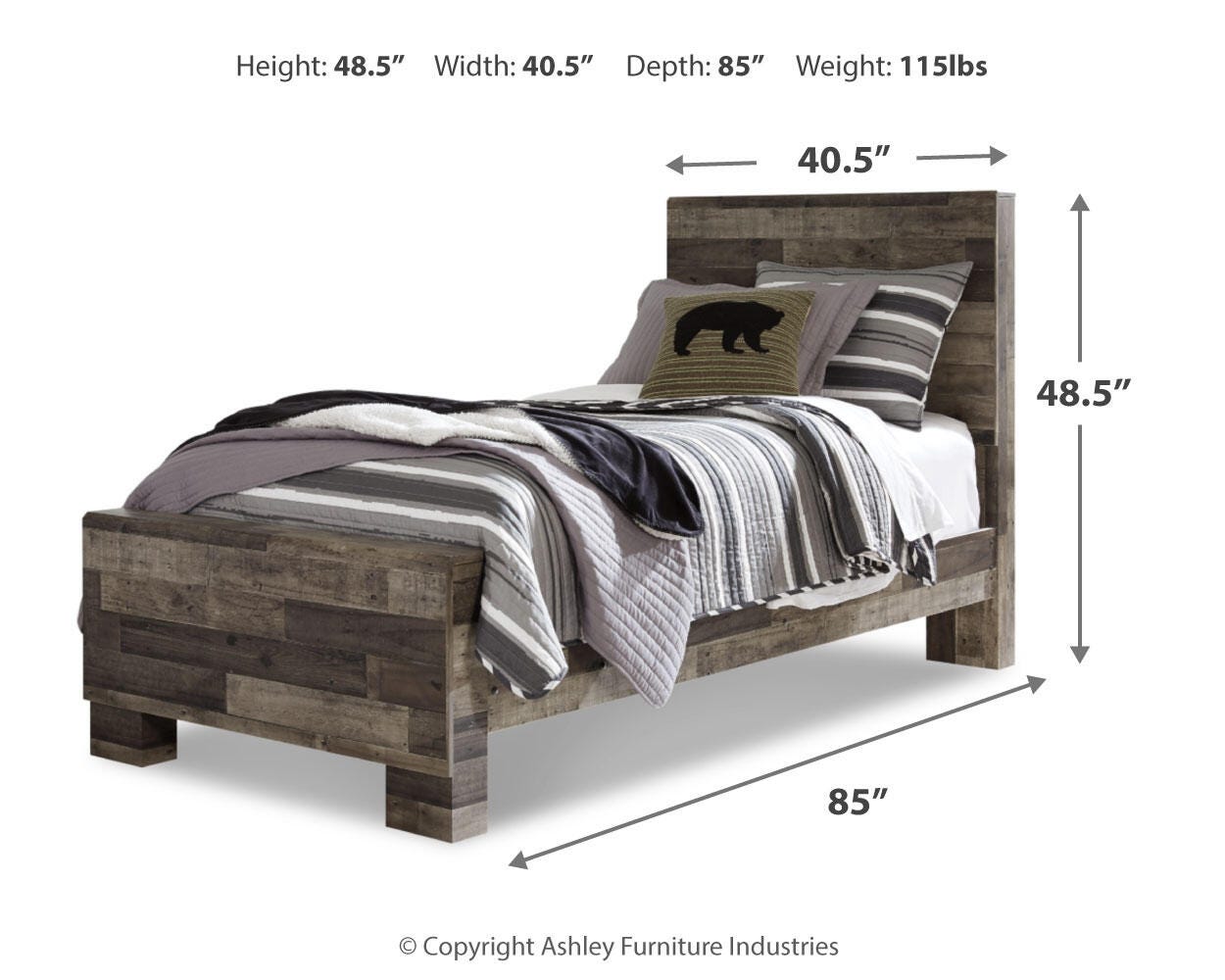 Derekson Twin Panel Bed