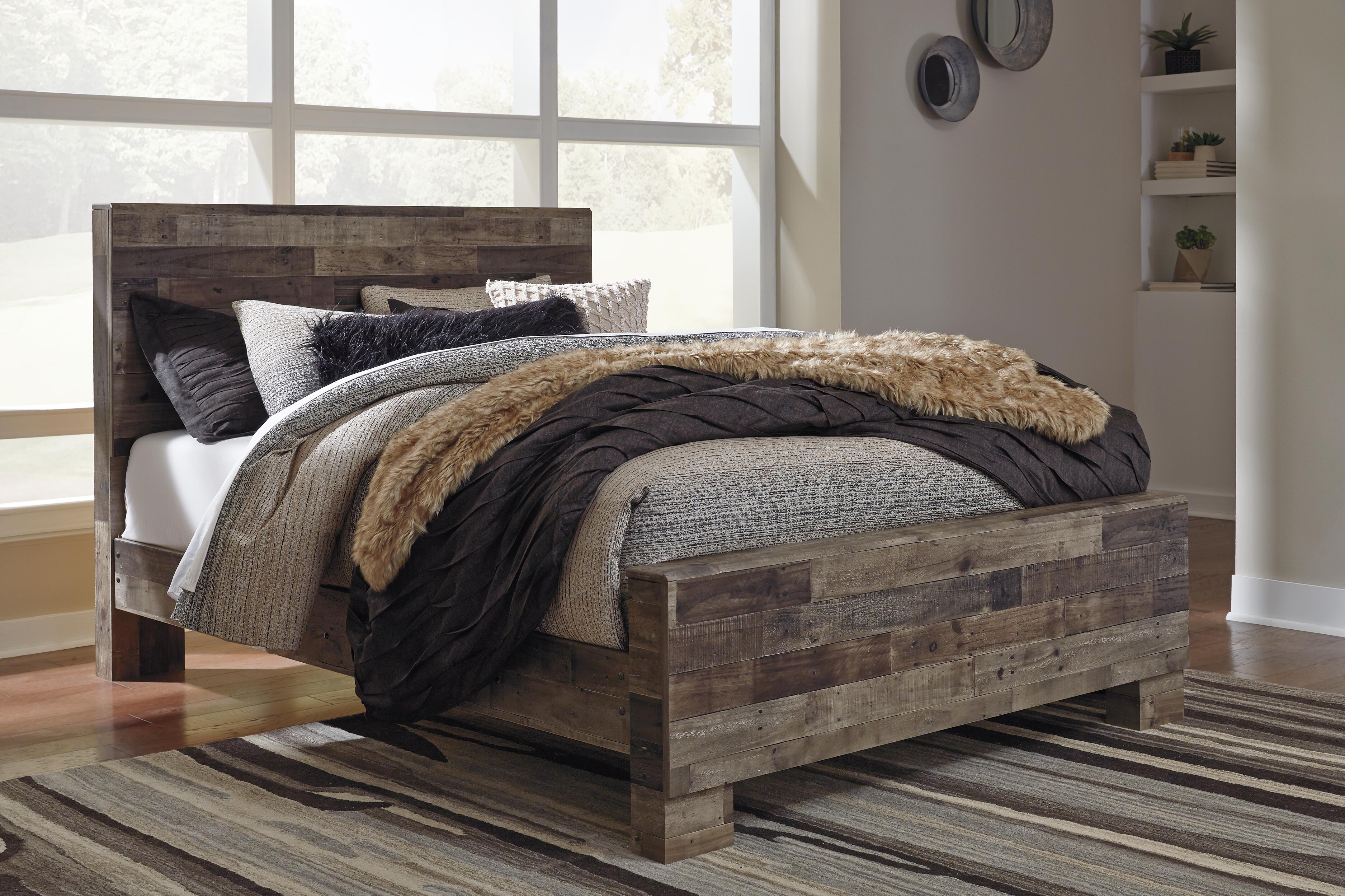 Dar Furniture - Ashley Furniture - Derekson Queen Panel Bed - Queen Panel Bed / Multi Gray - B200B6