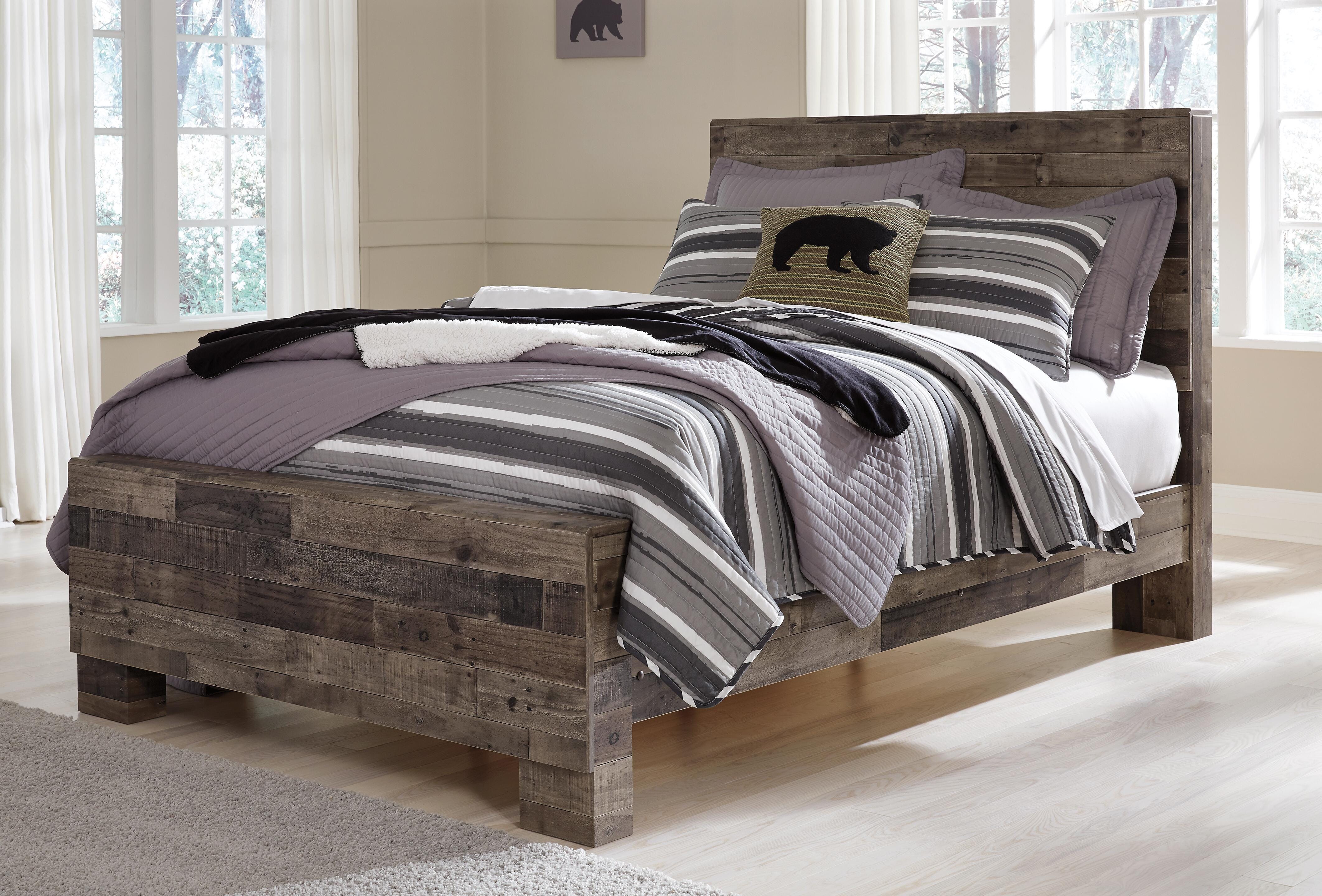 Dar Furniture - Ashley Furniture - Derekson Full Panel Bed - Full Panel Bed / Multi Gray - B200B4