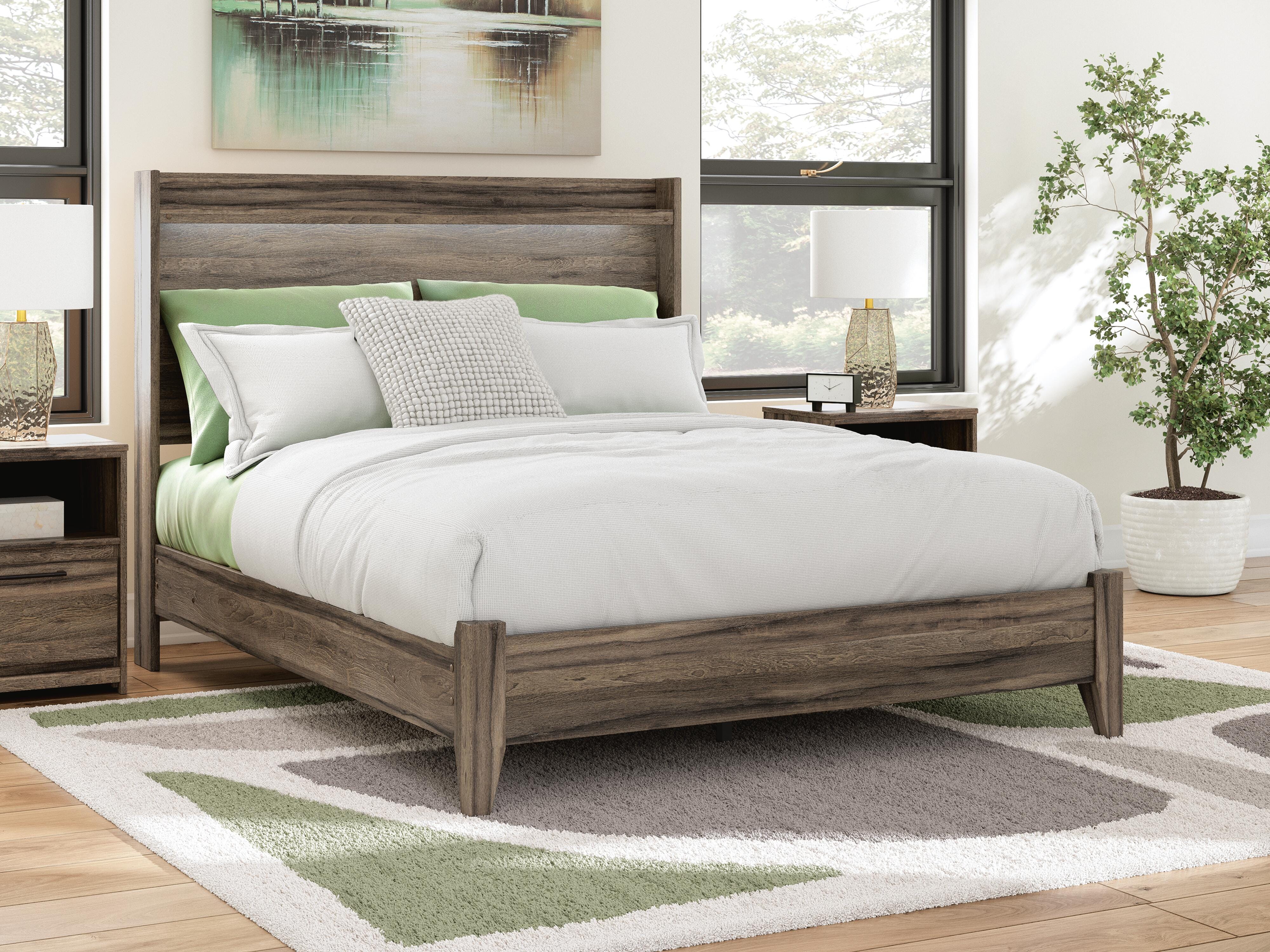 Dar Furniture - Ashley Furniture - Elbrim Queen Panel Bed - Queen Panel Bed / Brown - PCB2005B2