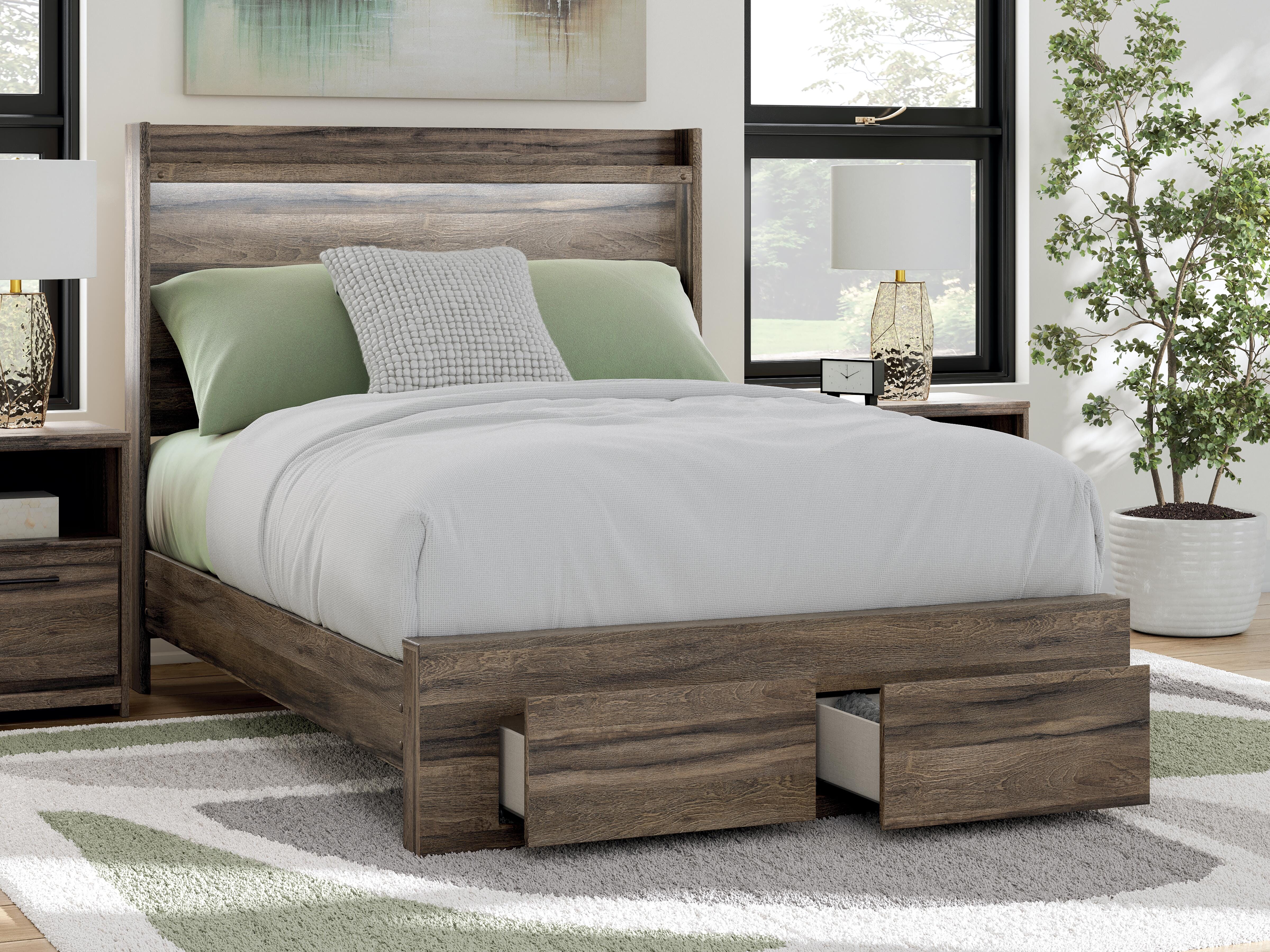 Dar Furniture - Ashley Furniture - Elbrim Full Panel Storage Bed - Full Panel Storage Bed / Brown - PCB2005B10