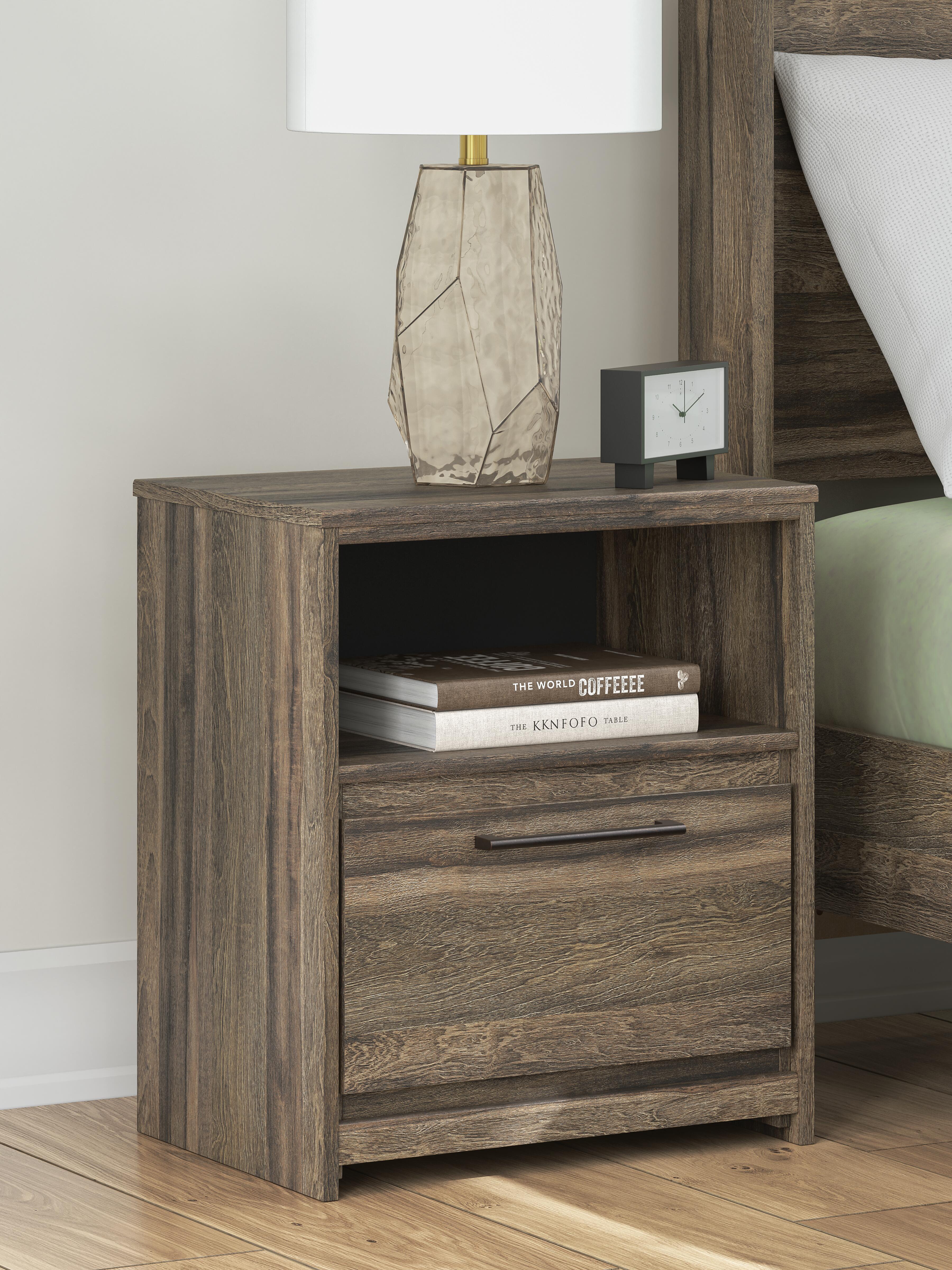 Dar Furniture - Ashley Furniture - Elbrim Nightstand - One Drawer Night Stand / Brown - PCB2005-91