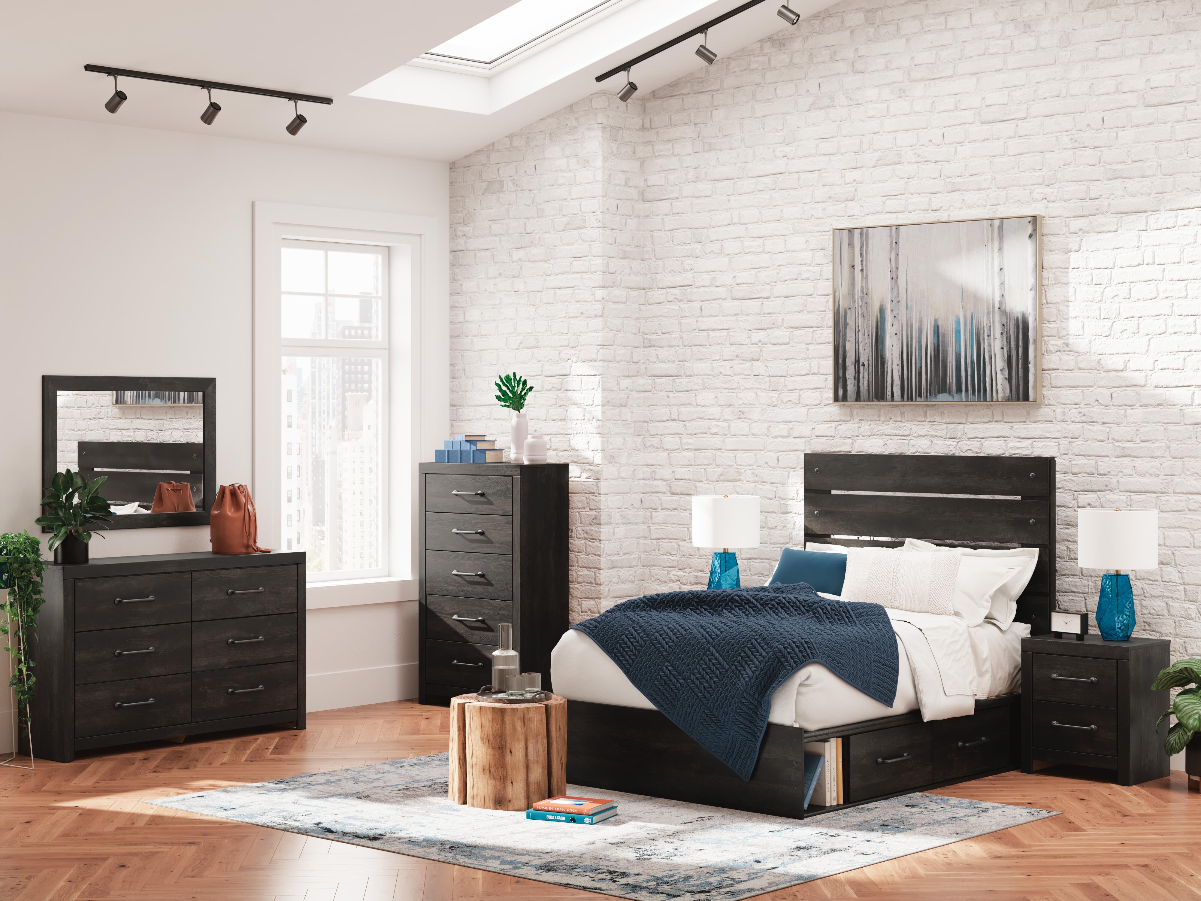 Hollivern Full Panel Bed with Storage