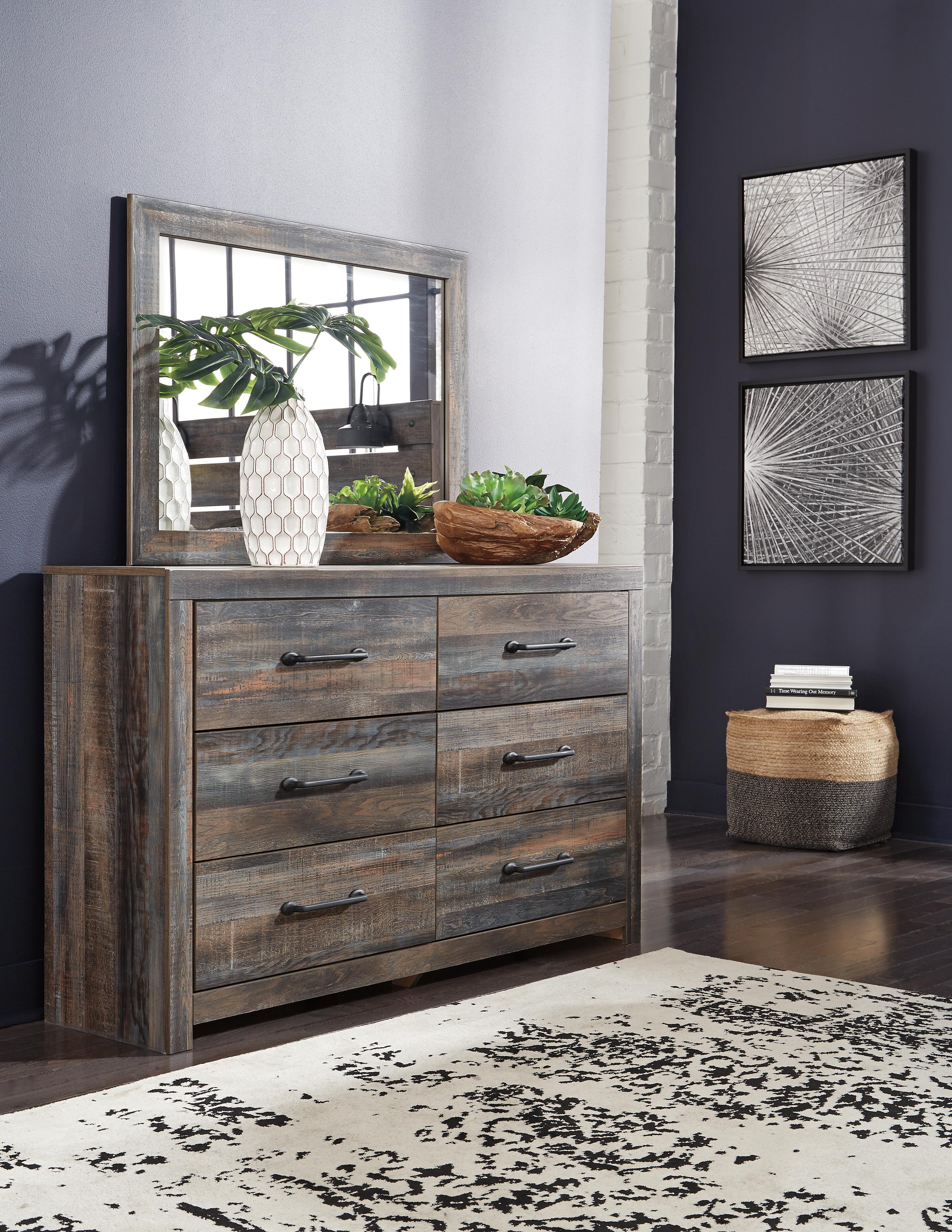 Dar Furniture - Ashley Furniture - Drystan Dresser and Mirror - Dresser and Mirror / Multi - B211B1