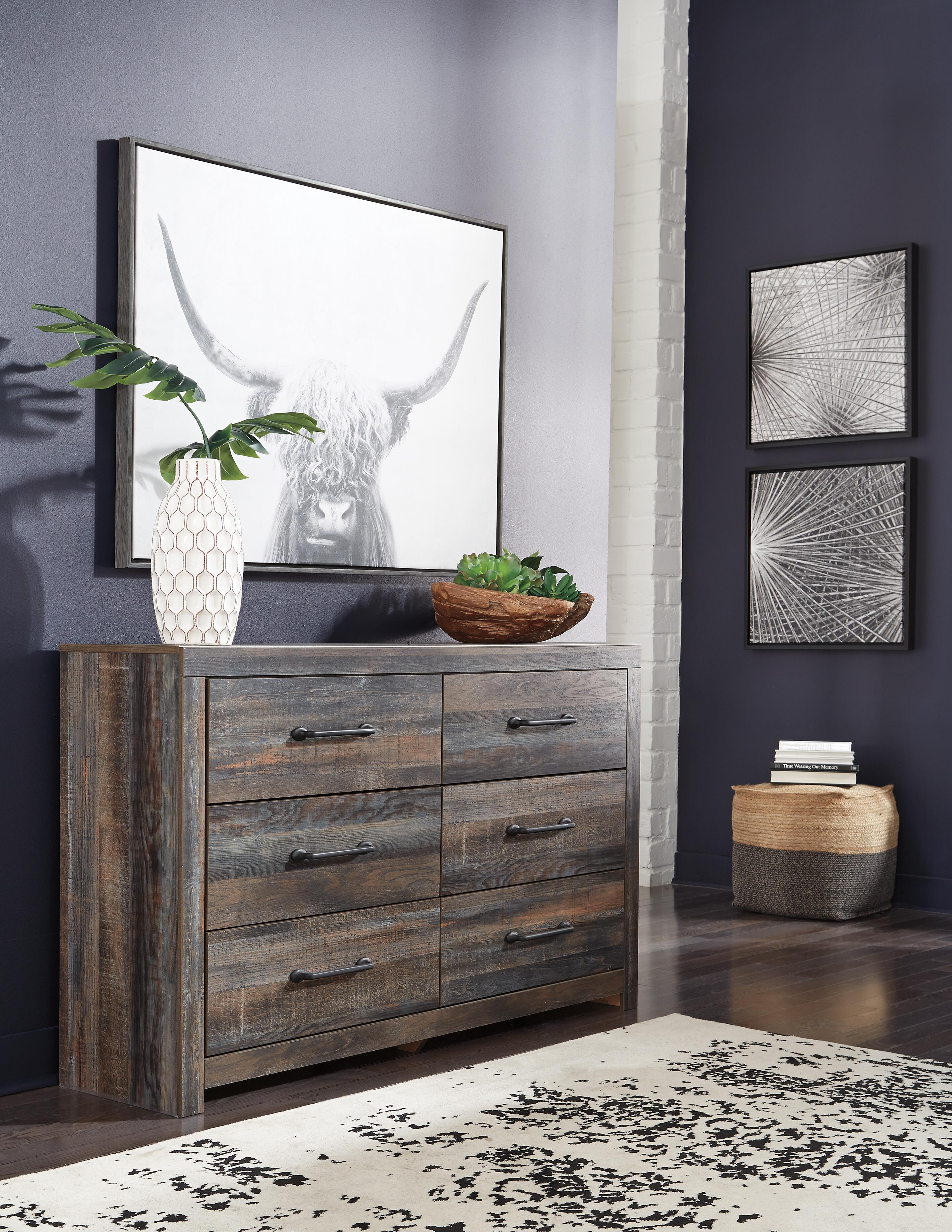 Dar Furniture - Ashley Furniture - Drystan Dresser - Six Drawer Dresser / Multi - B211-31