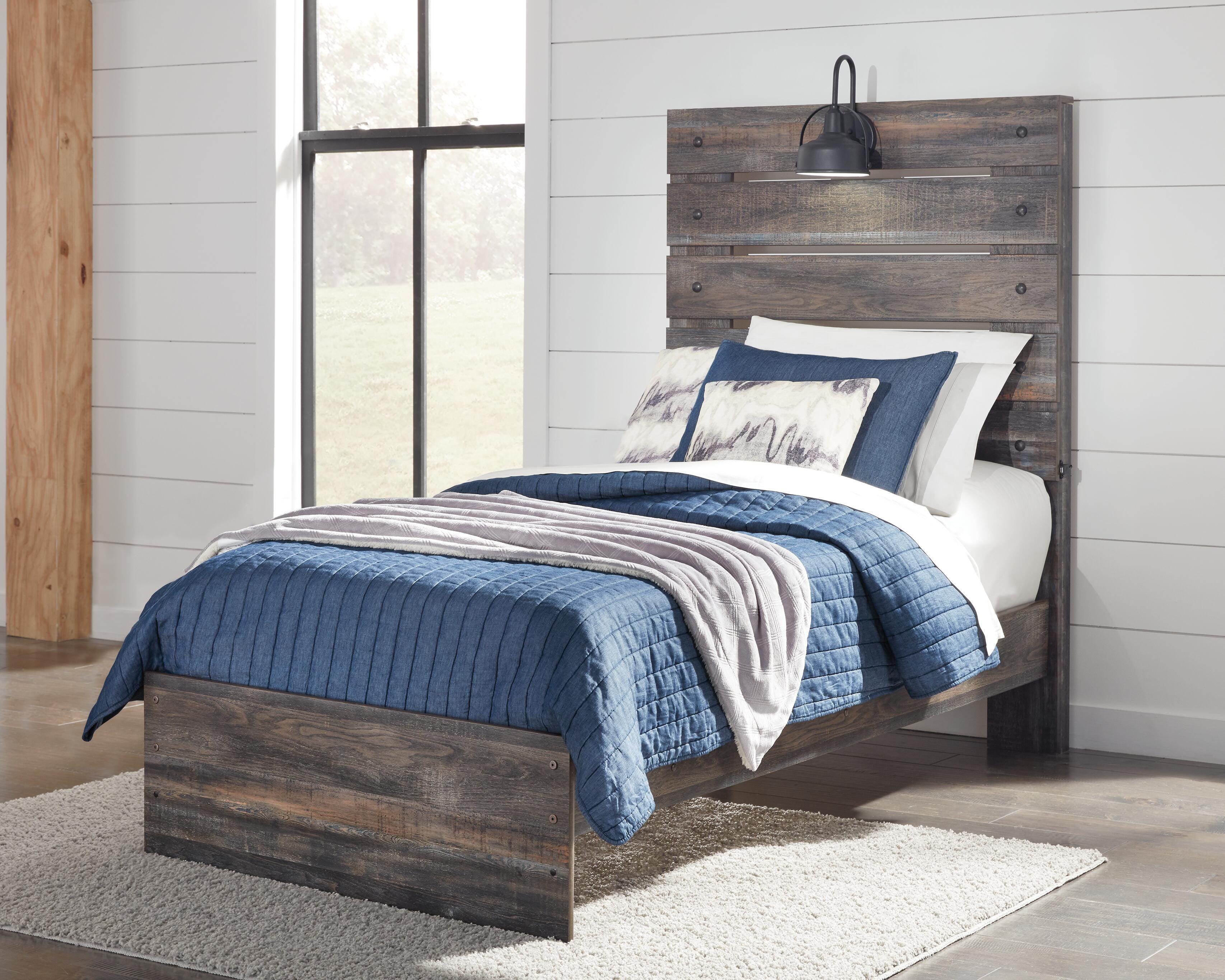 Dar Furniture - Ashley Furniture - Drystan Twin Panel Bed - Twin Panel Bed / Multi - B211B2