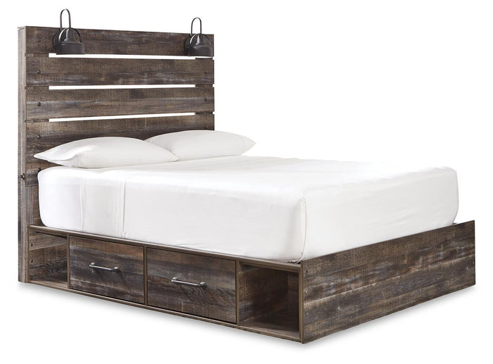 Drystan Queen Panel Bed with 4 Storage Drawers