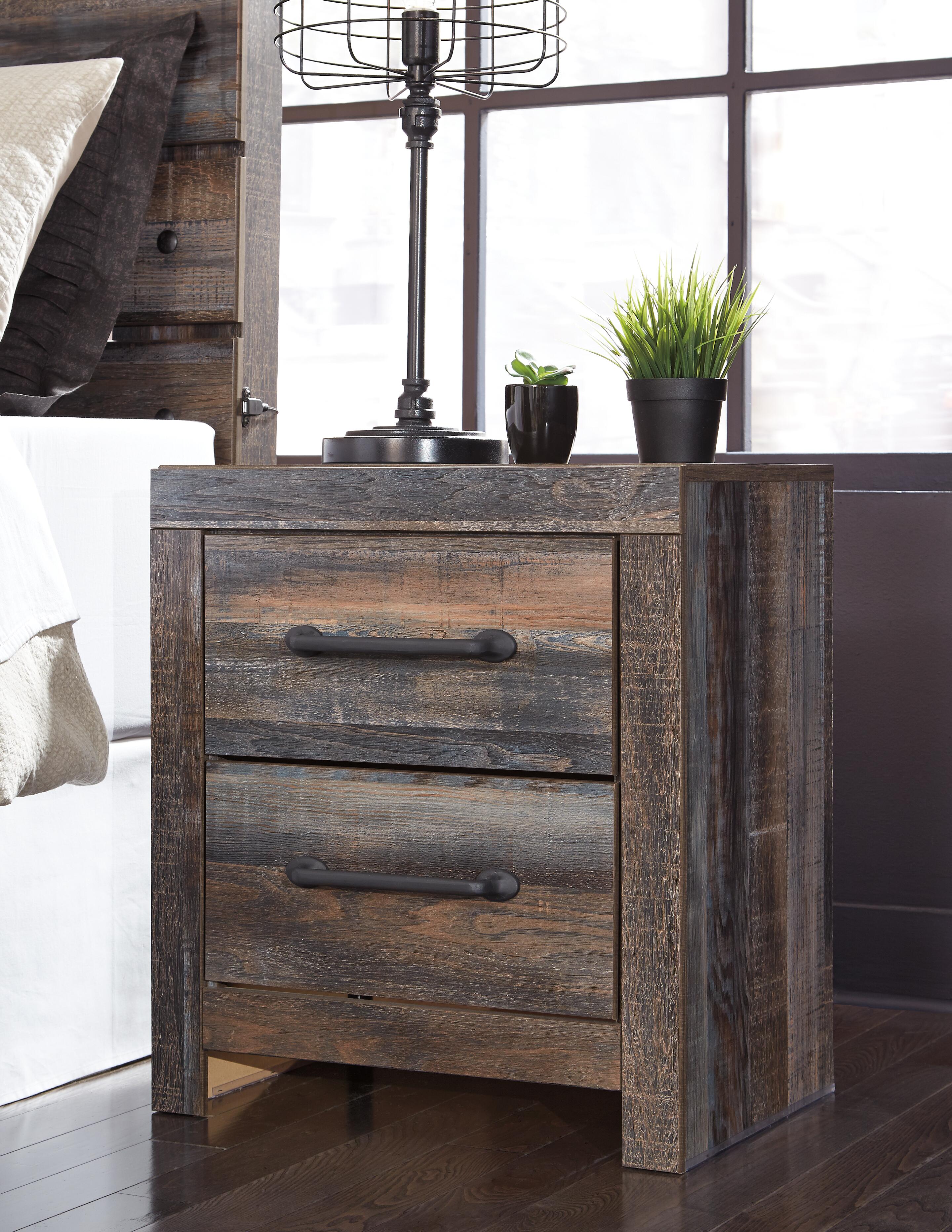 Dar Furniture - Ashley Furniture - Drystan Nightstand - Two Drawer Night Stand / Multi - B211-92