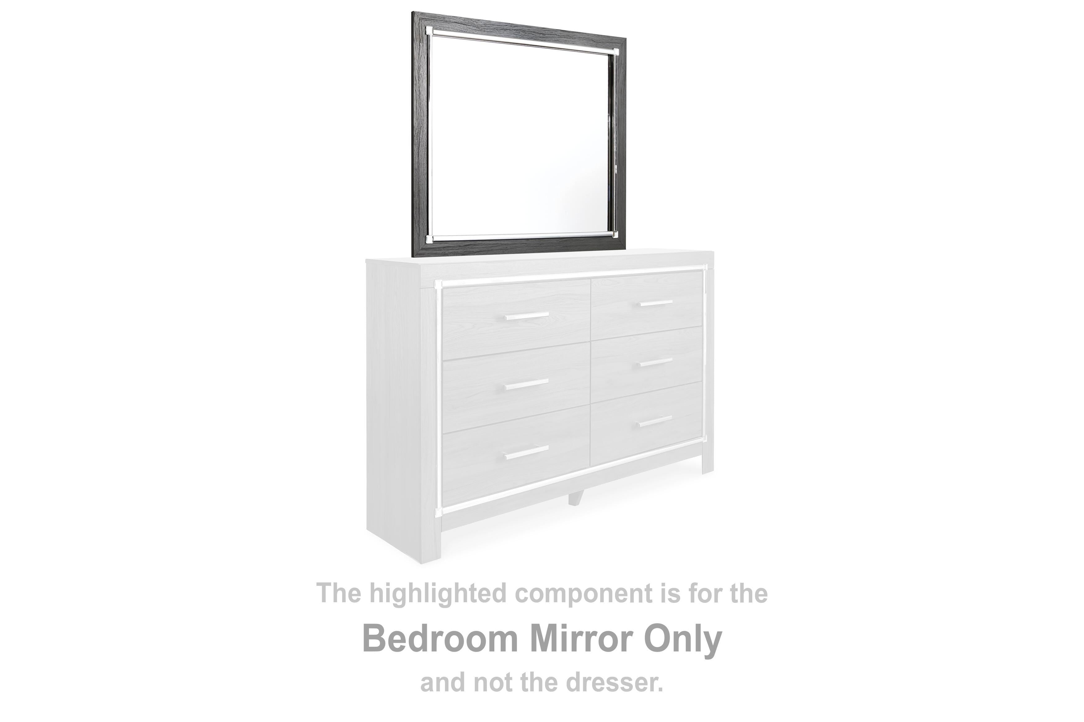 Dar Furniture - Ashley Furniture - Lodanna Bedroom Mirror - Bedroom Mirror / Gray - B214-36