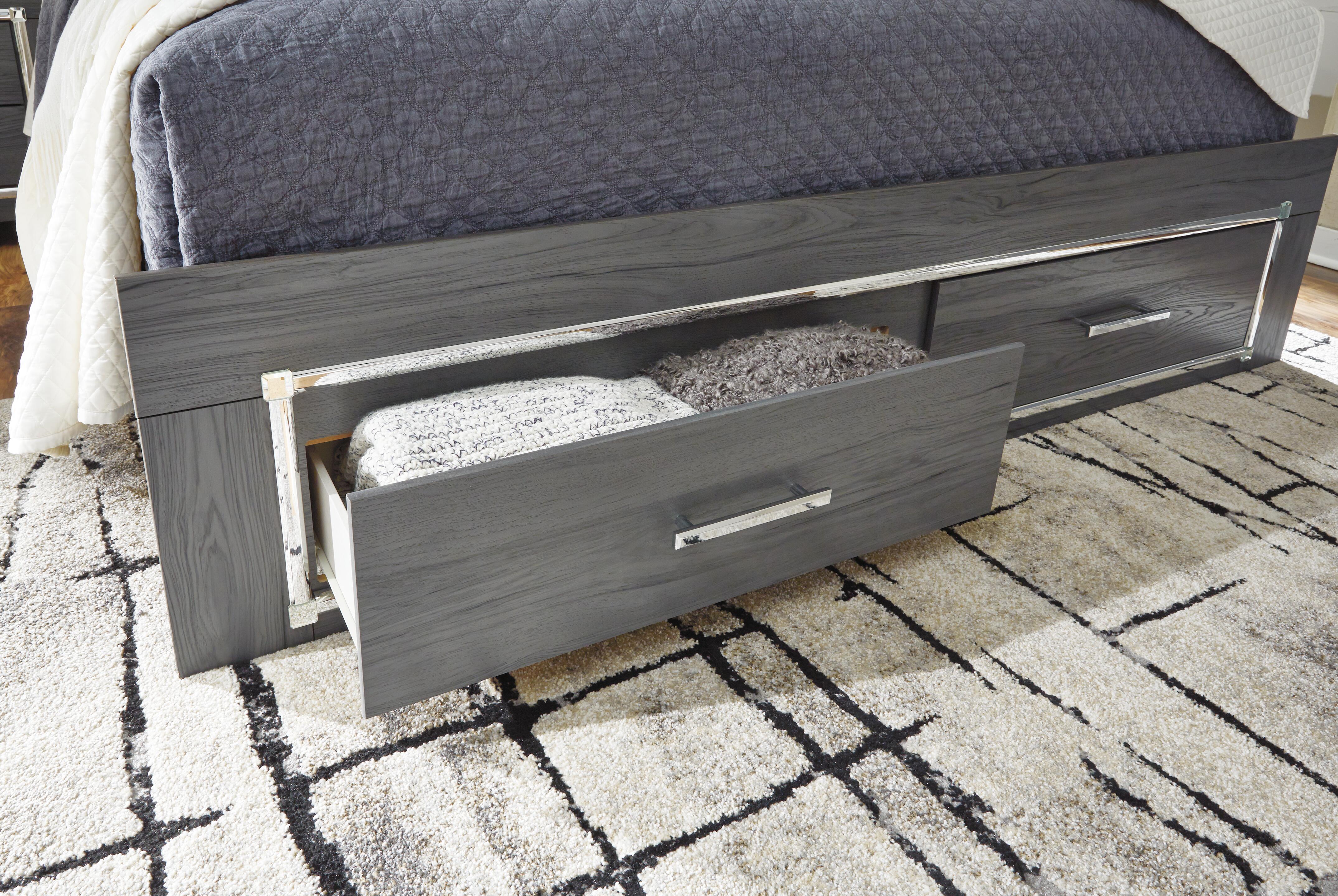 Lodanna Full Panel Bed with 2 Storage Drawers