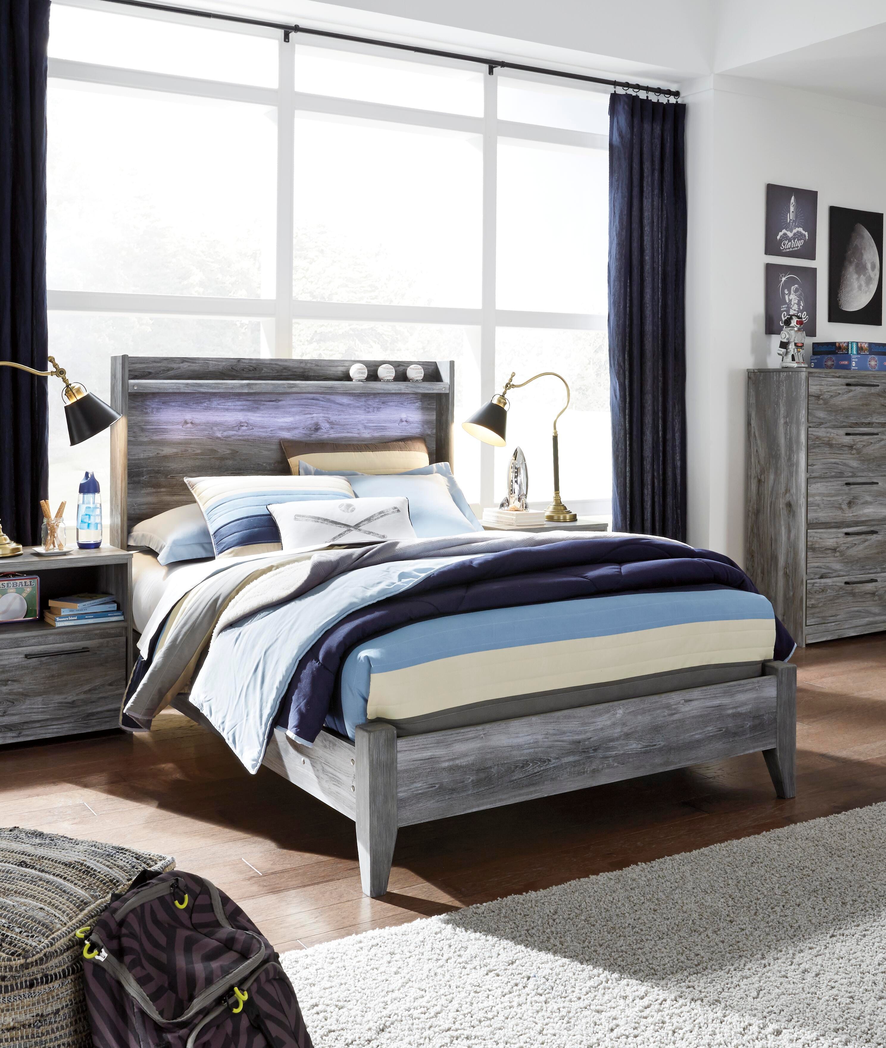 Dar Furniture - Ashley Furniture - Baystorm Full Panel Bed - Full Panel Bed / Gray - B221B21