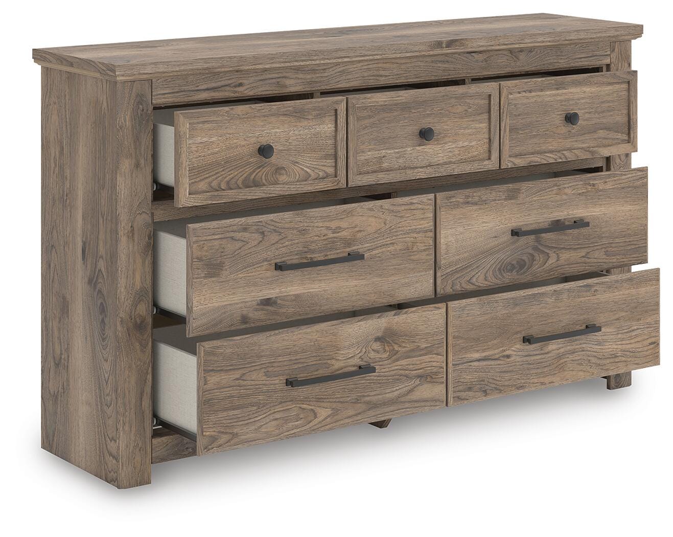 Dar Furniture - Ashley Furniture - Rusticott Dresser - Seven Drawer Dresser / Brown - PCB2260-31