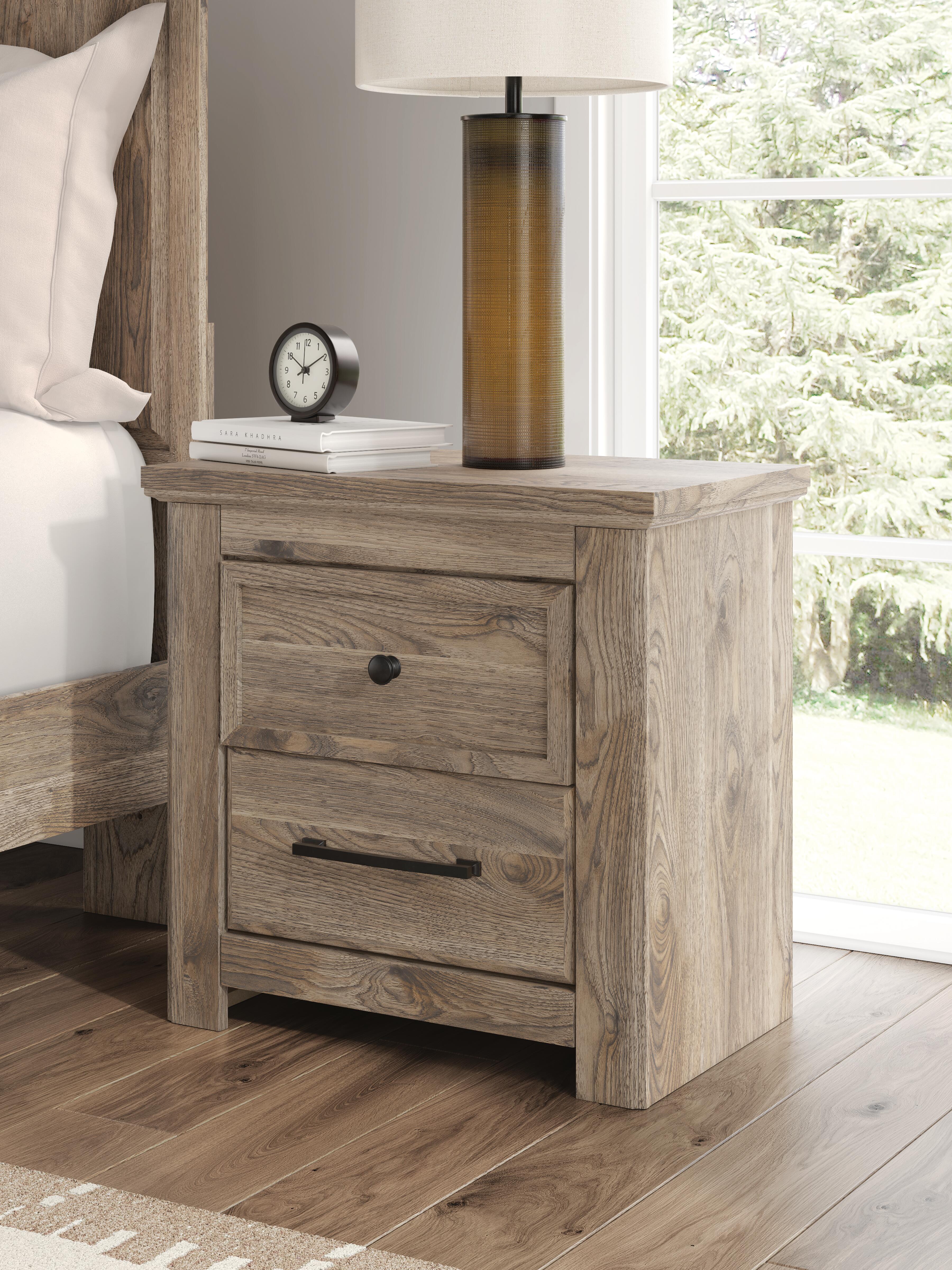 Dar Furniture - Ashley Furniture - Rusticott Nightstand - Two Drawer Night Stand / Brown - PCB2260-92