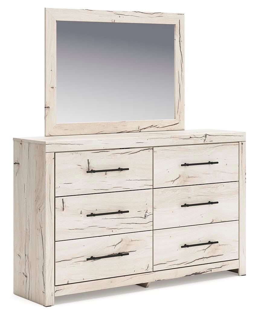 Dar Furniture - Ashley Furniture - Lawroy Dresser and Mirror - Dresser and Mirror / Light Natural - B2310B1