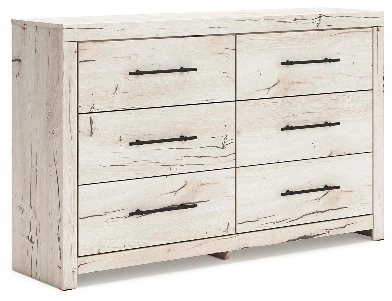 Dar Furniture - Ashley Furniture - Lawroy Dresser - Six Drawer Dresser / Light Natural - B2310-31