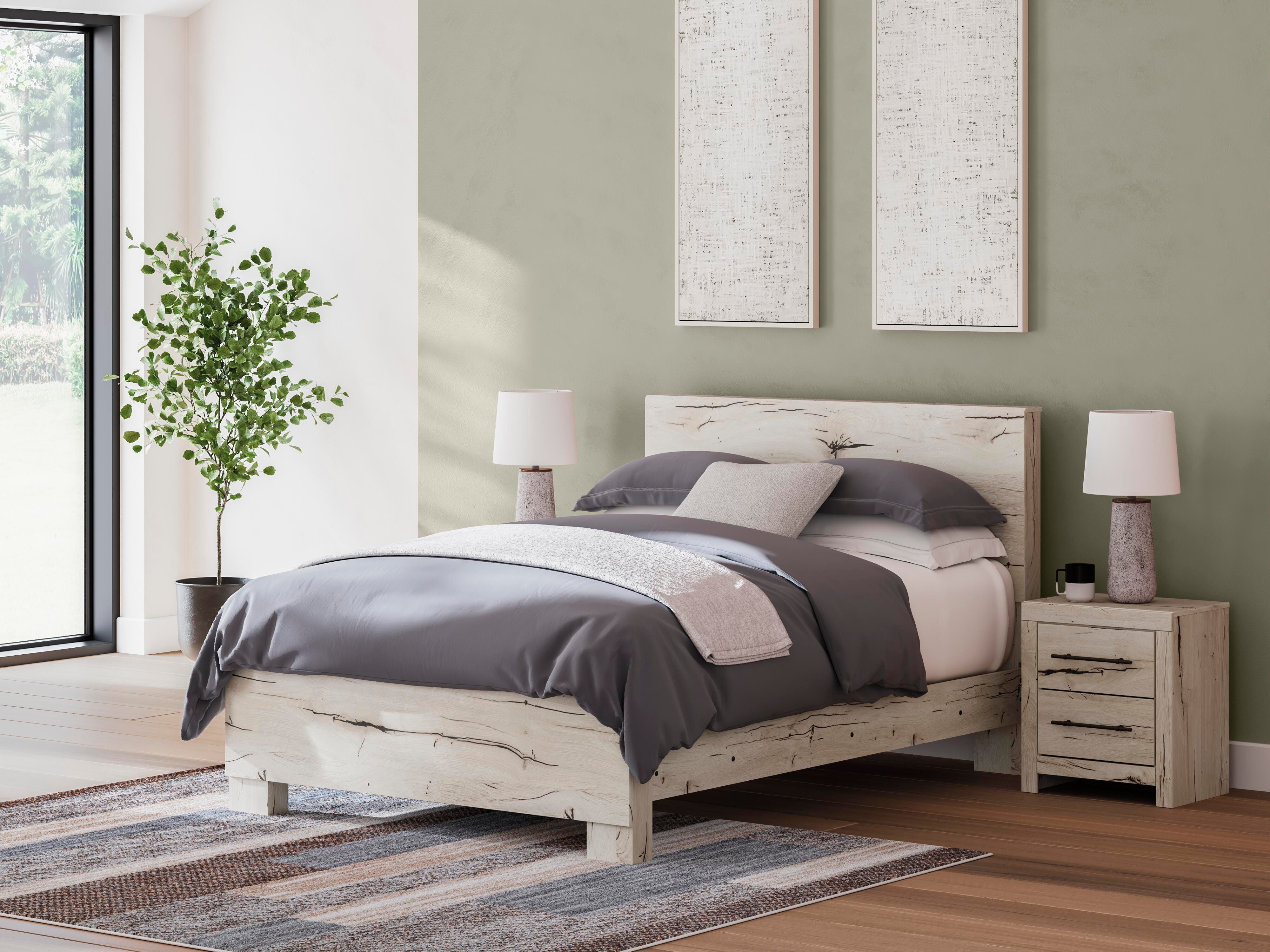 Dar Furniture - Ashley Furniture - Lawroy Queen Panel Bed - Queen Panel Bed / Light Natural - B2310B2