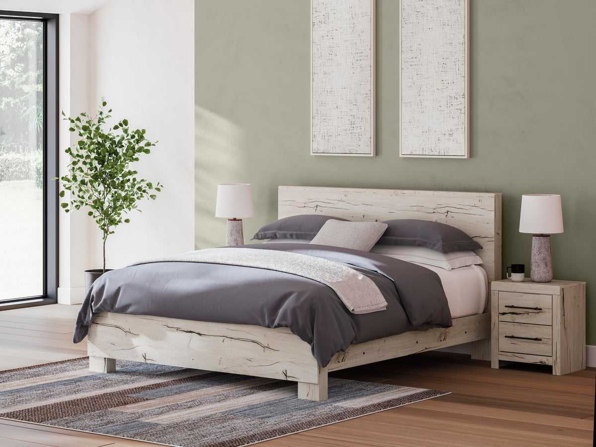 Dar Furniture - Ashley Furniture - Lawroy King Panel Bed - King Panel Bed / Light Natural - B2310B10