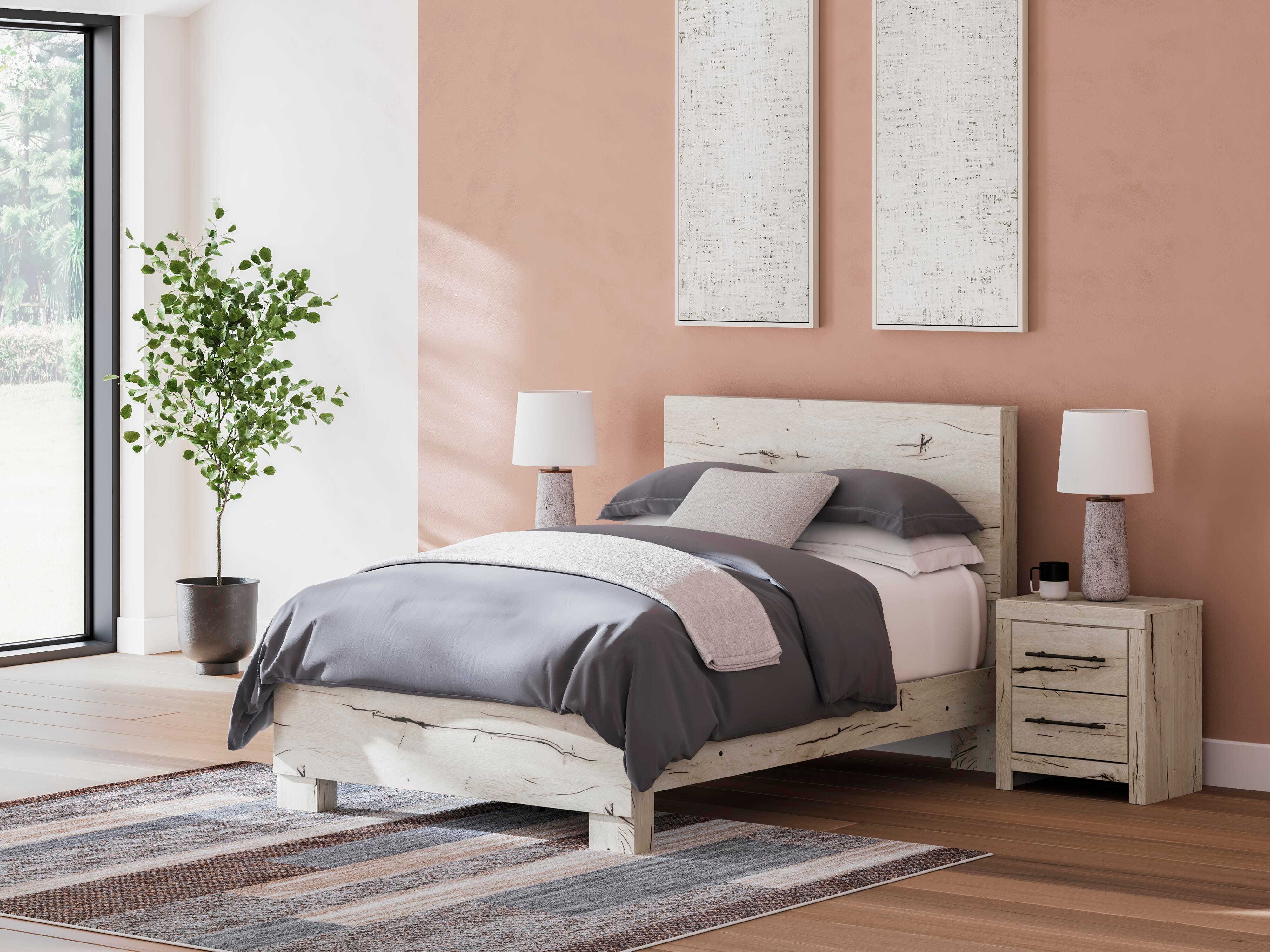 Dar Furniture - Ashley Furniture - Lawroy Full Panel Bed - Full Panel Bed / Light Natural - B2310B16