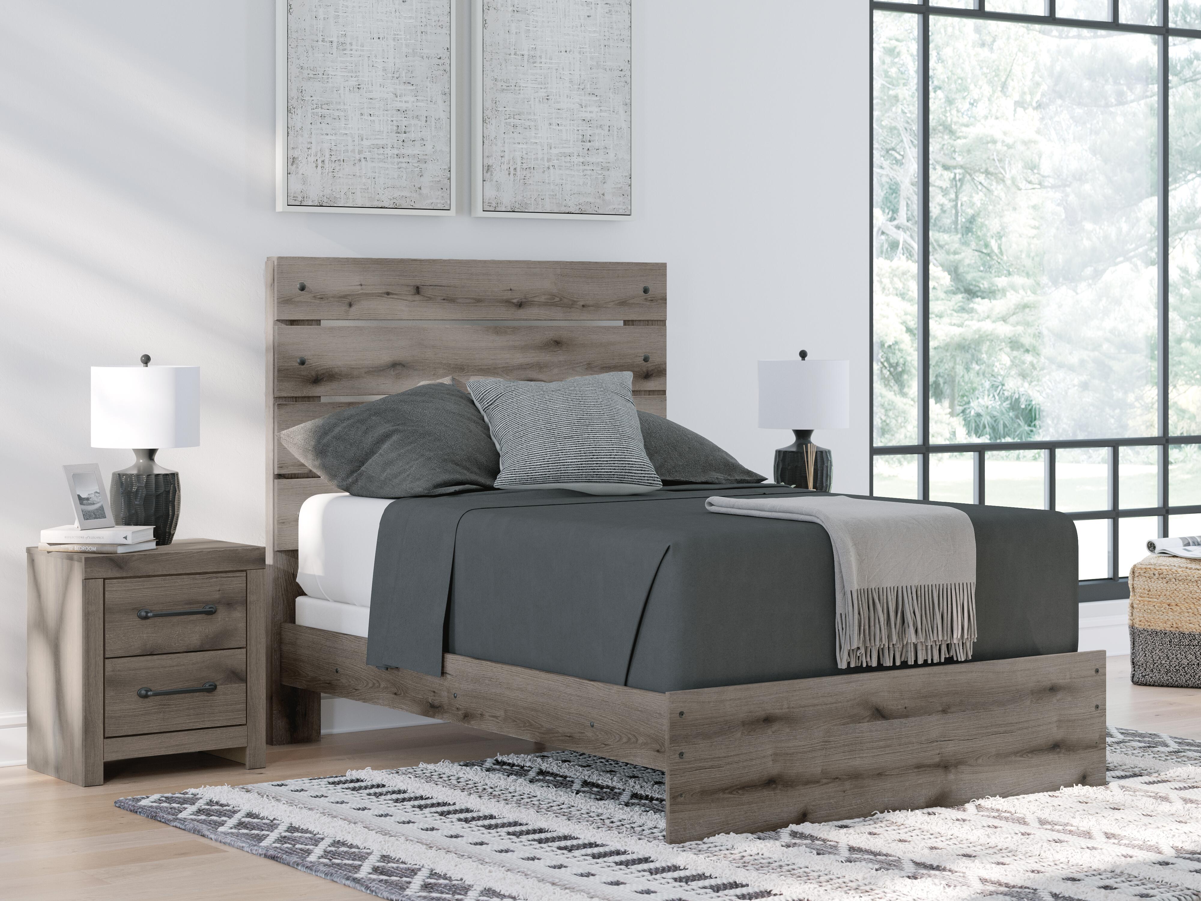 Dar Furniture - Ashley Furniture - Graystorm Full Panel Bed - Full Panel Bed / Brown Gray - PCB2405B13