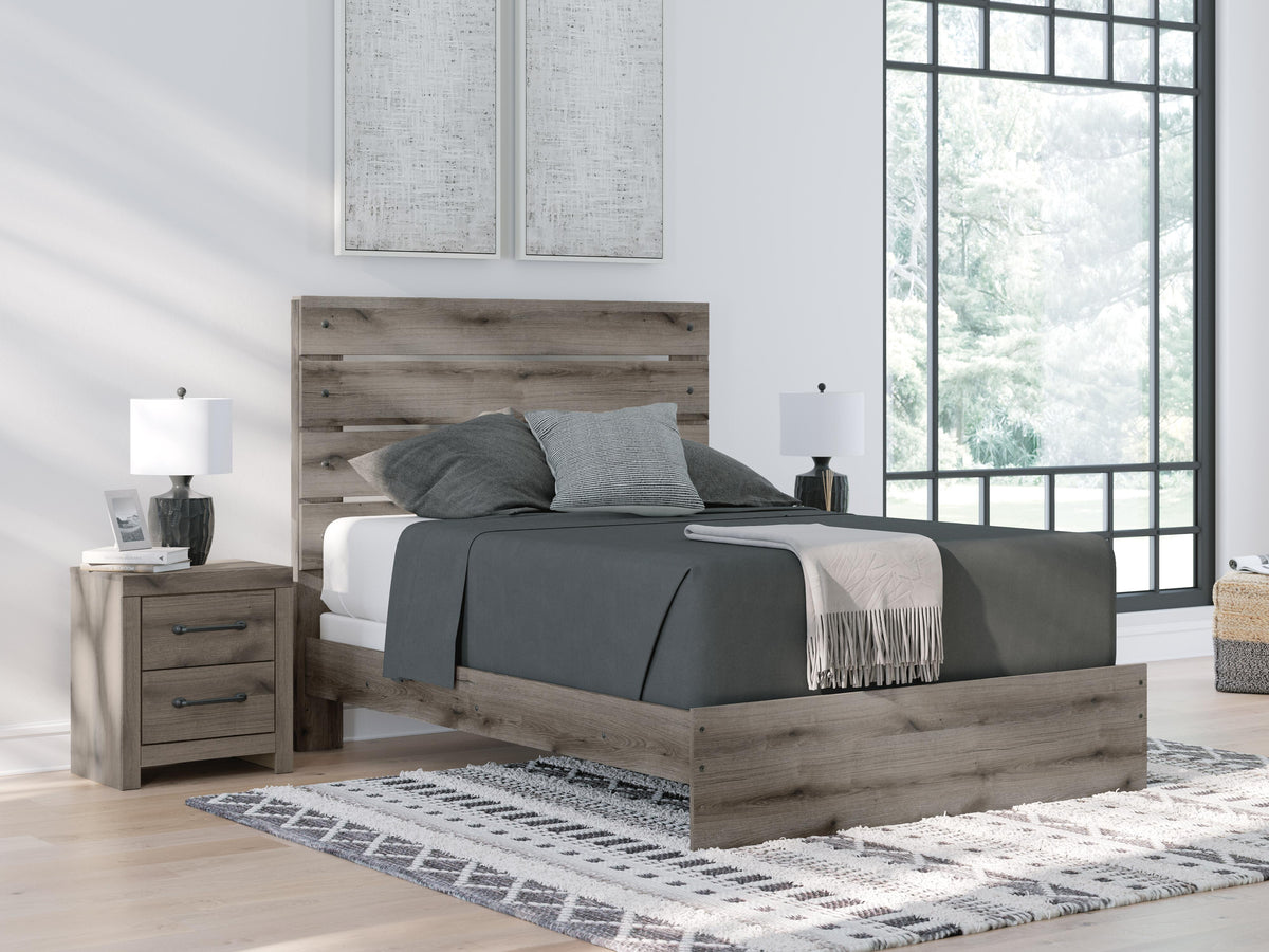 Dar Furniture - Ashley Furniture - Graystorm Queen Panel Bed - Queen Panel Bed / Brown Gray - PCB2405B2