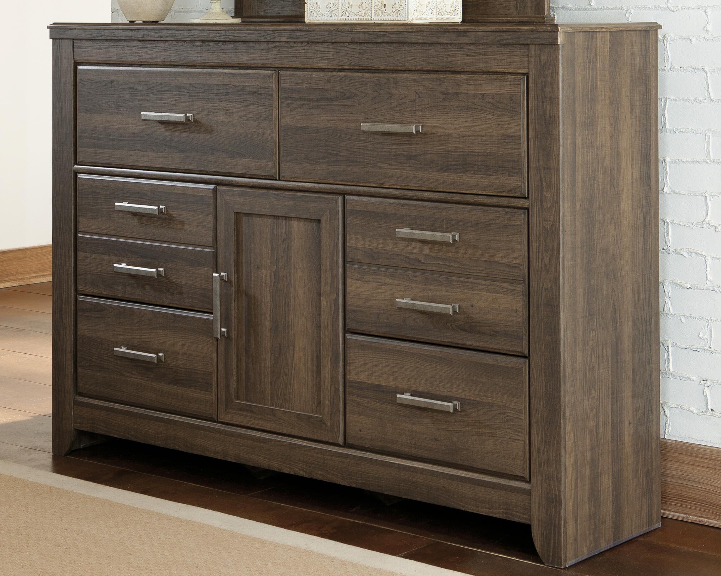 Dar Furniture - Ashley Furniture - Juararo Dresser - Six Drawer Dresser / Dark Brown - B251-31