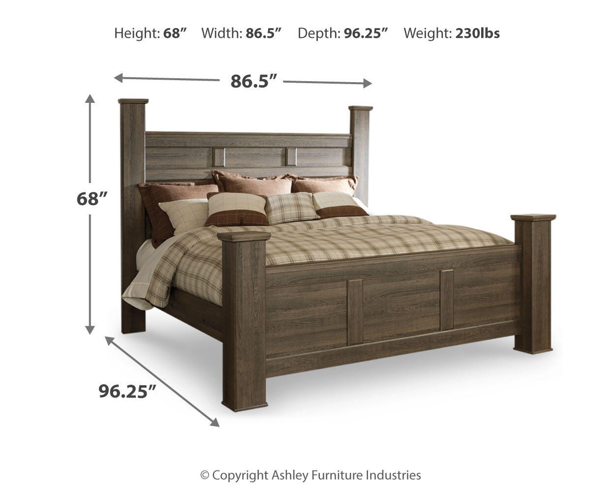 Juararo California King Poster Bed