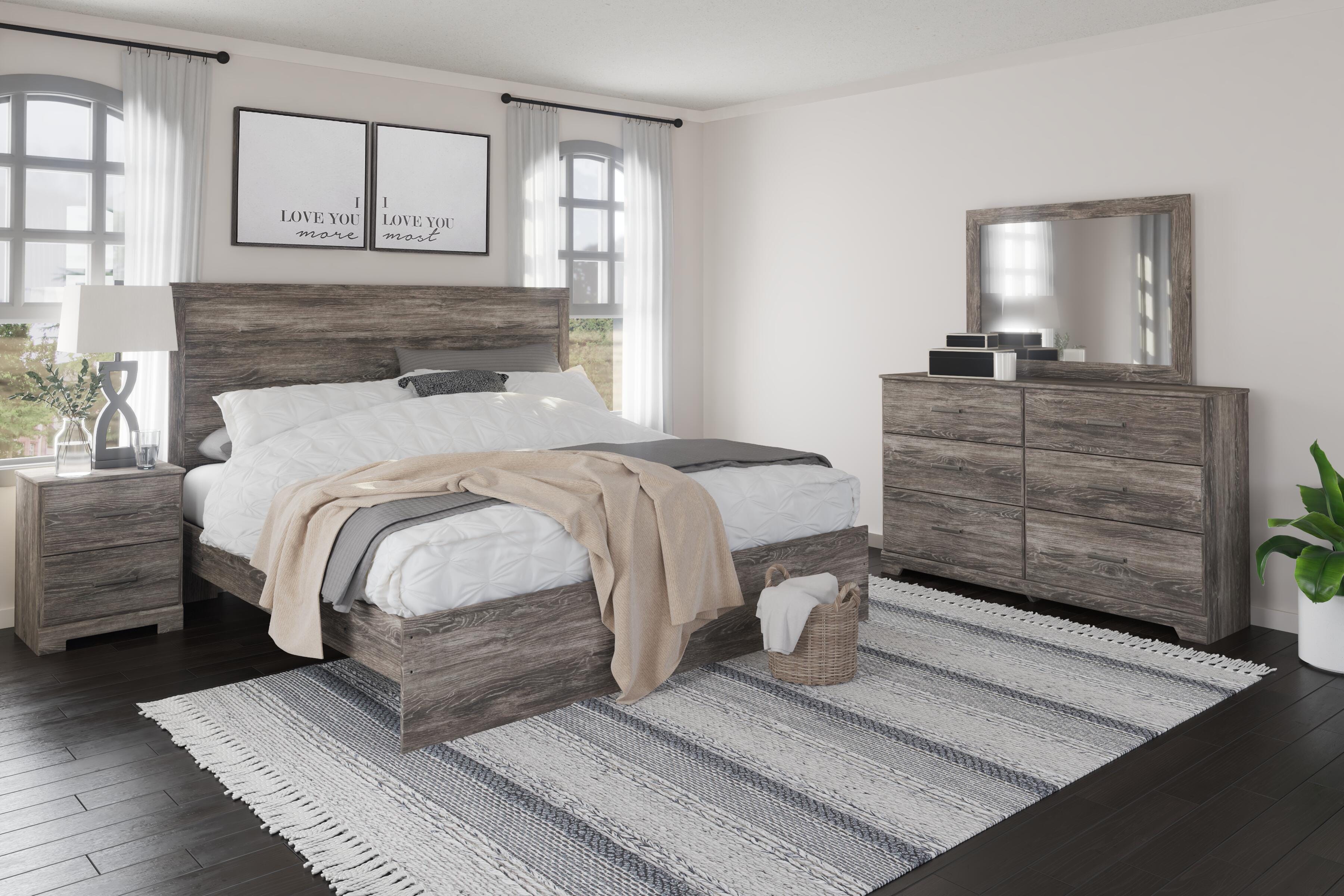 Dar Furniture - Ashley Furniture - Ralinksi Dresser and Mirror - Dresser and Mirror / Gray - B2587B1