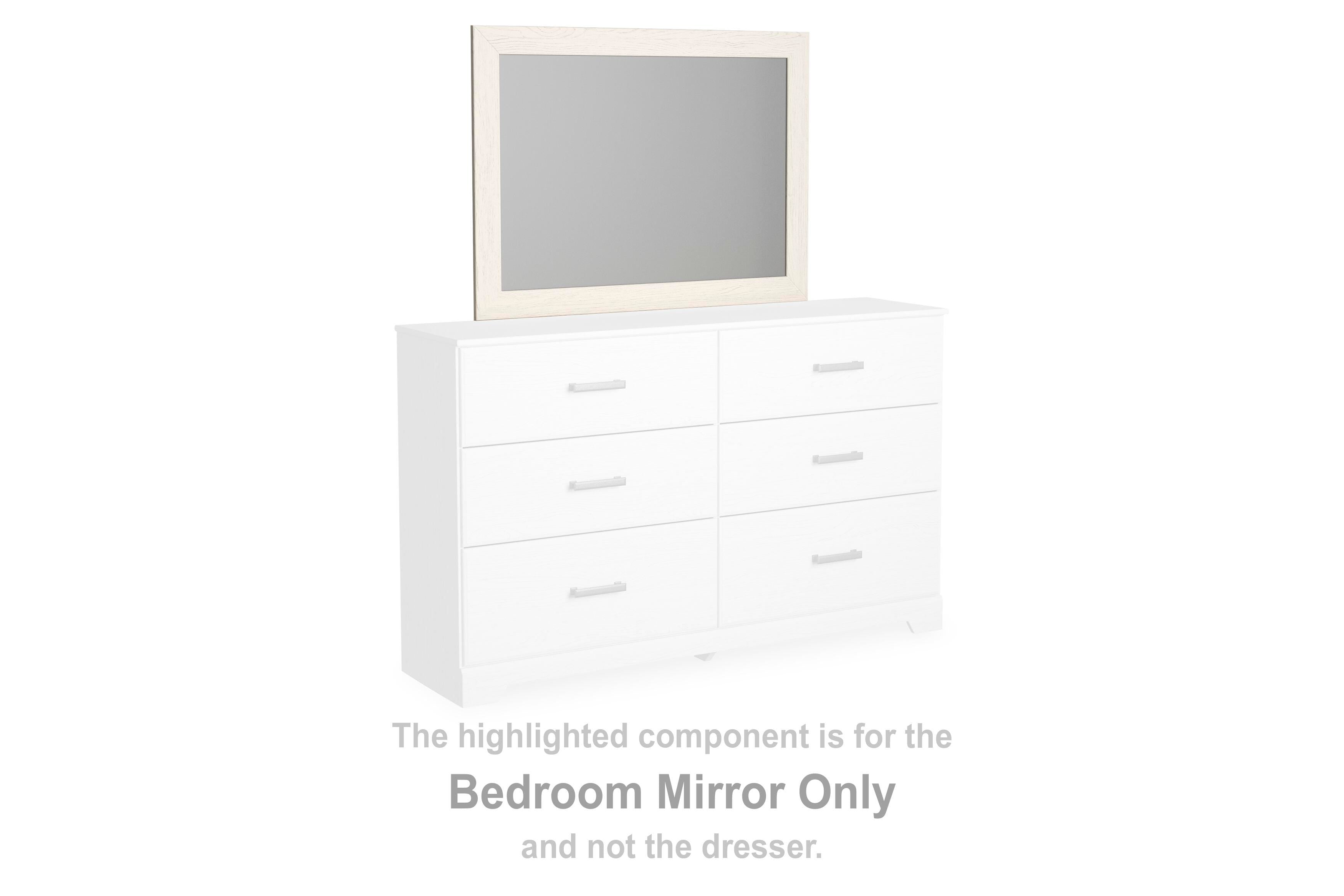 Dar Furniture - Ashley Furniture - Stelsie Bedroom Mirror - Bedroom Mirror / White - B2588-36