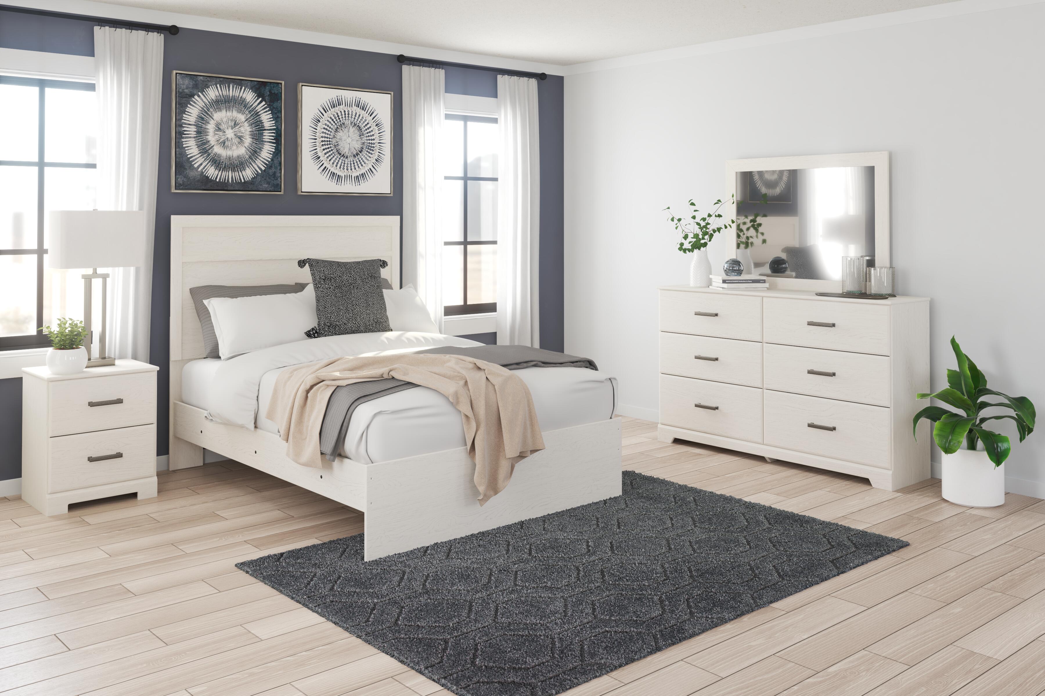 Dar Furniture - Ashley Furniture - Stelsie Dresser and Mirror - Dresser and Mirror / White - B2588B1