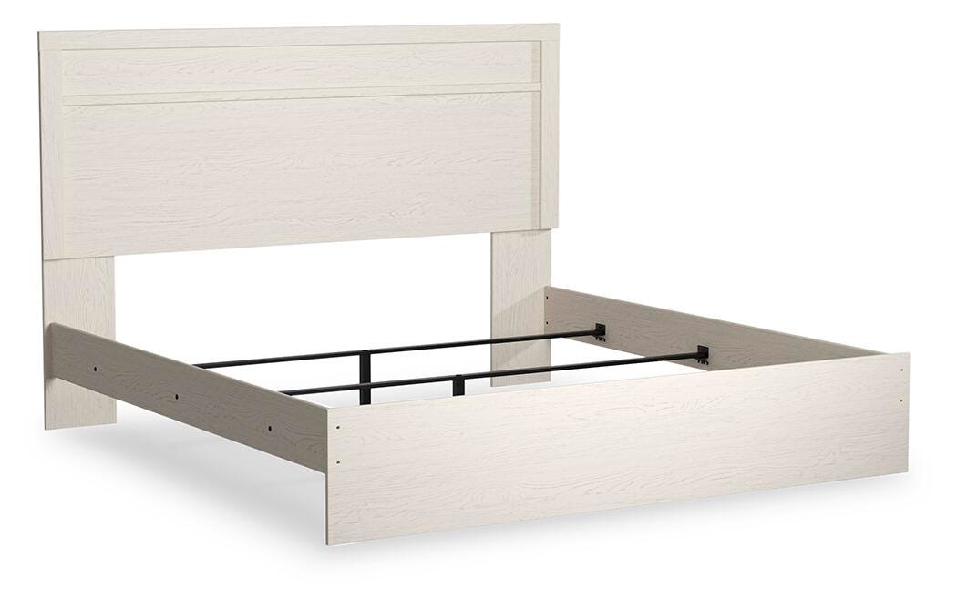 Dar Furniture - Ashley Furniture - Stelsie King Panel Bed - King Panel Bed / White - B2588B3
