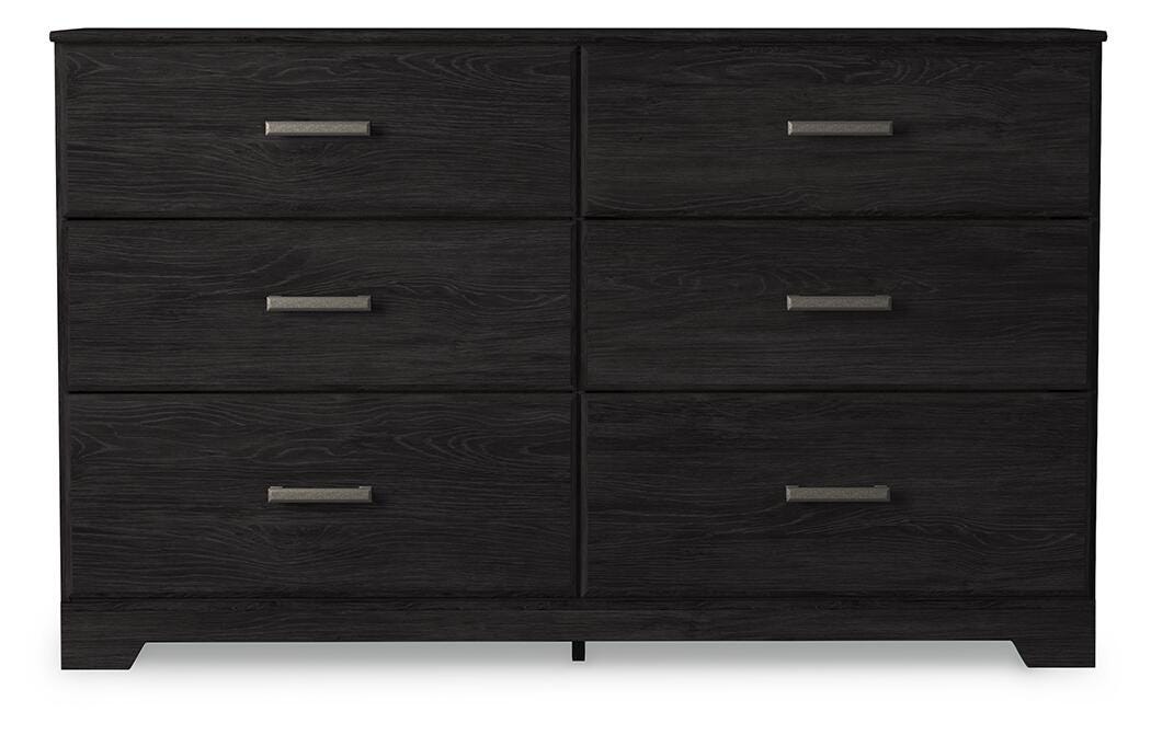 Dar Furniture - Ashley Furniture - Belachime Dresser - Six Drawer Dresser / Charcoal - B2589-31