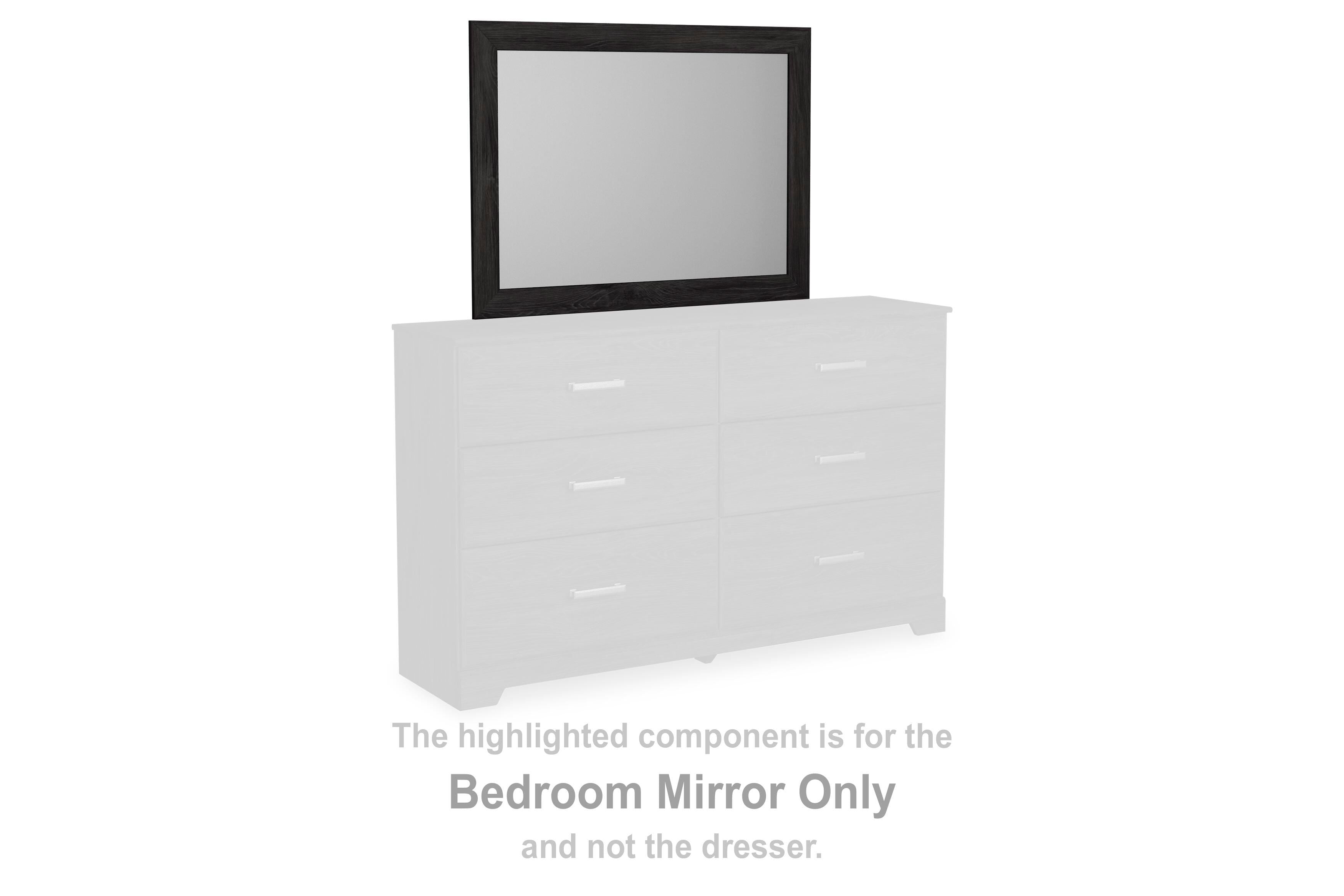 Dar Furniture - Ashley Furniture - Belachime Bedroom Mirror - Bedroom Mirror / Charcoal - B2589-36
