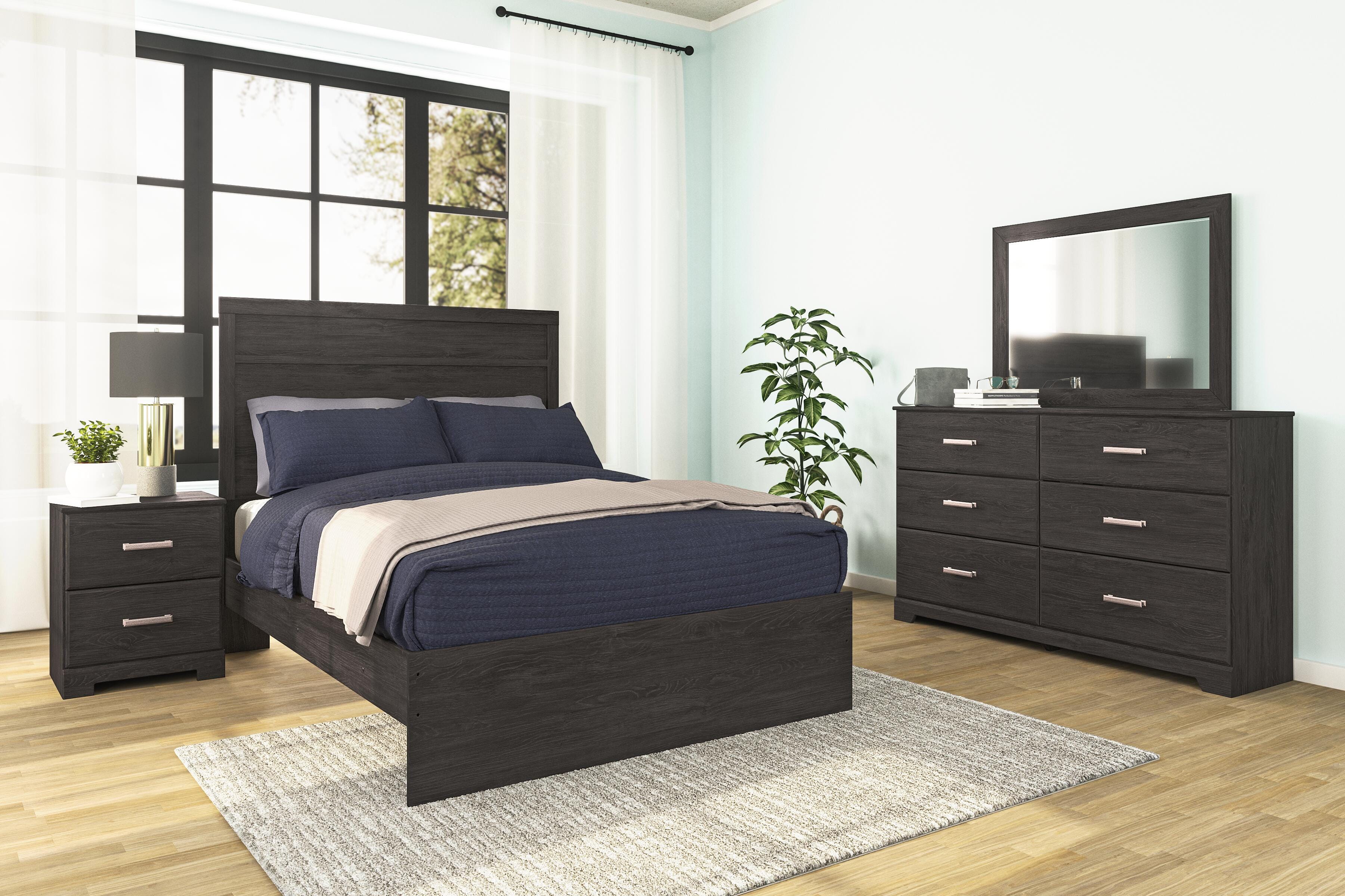 Dar Furniture - Ashley Furniture - Belachime Dresser and Mirror - Dresser and Mirror / Charcoal - B2589B1