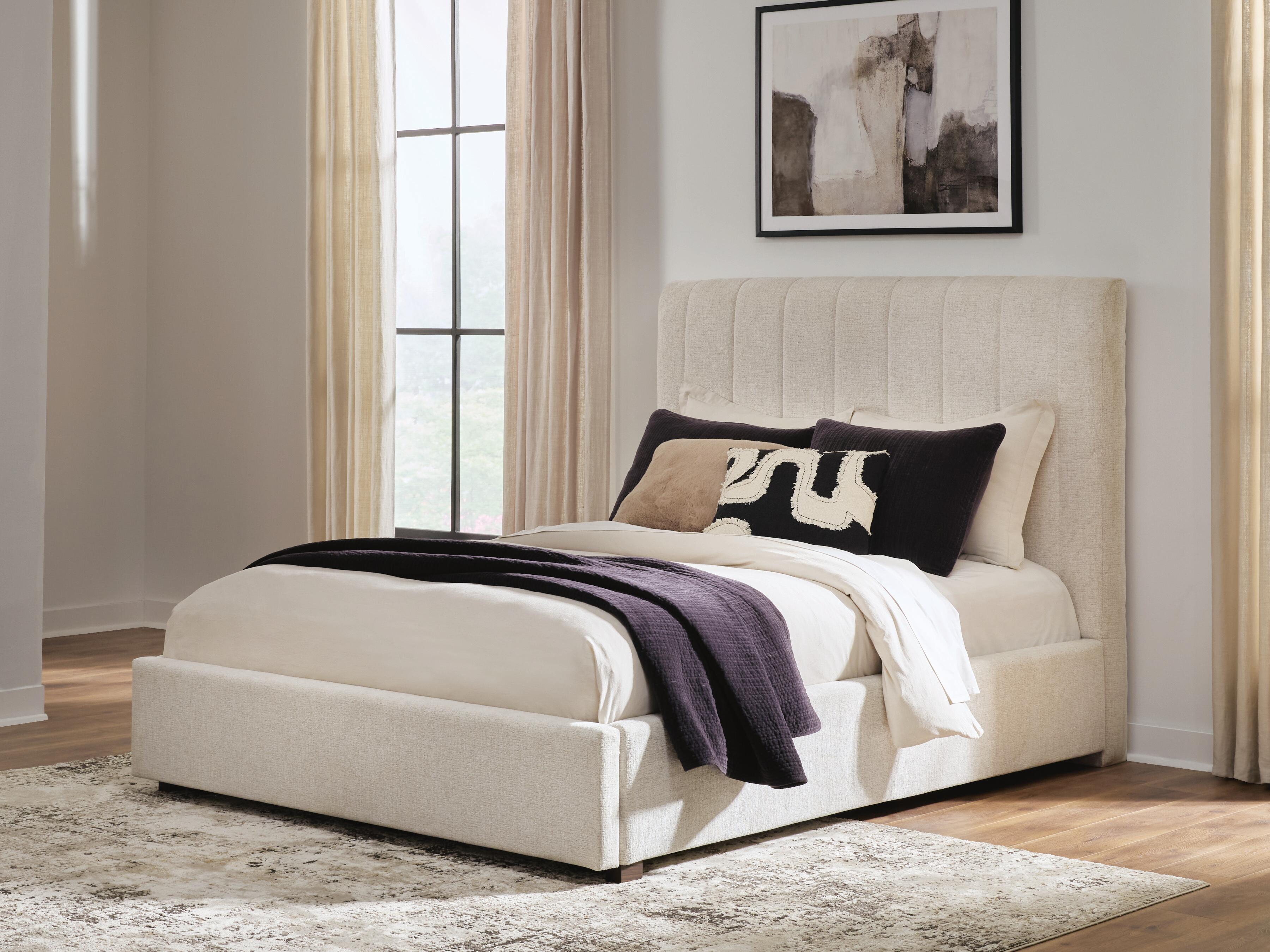 Dar Furniture - Ashley Furniture - Shoralli Queen Upholstered Storage Bed - Queen Upholstered Storage Bed - B2611B4