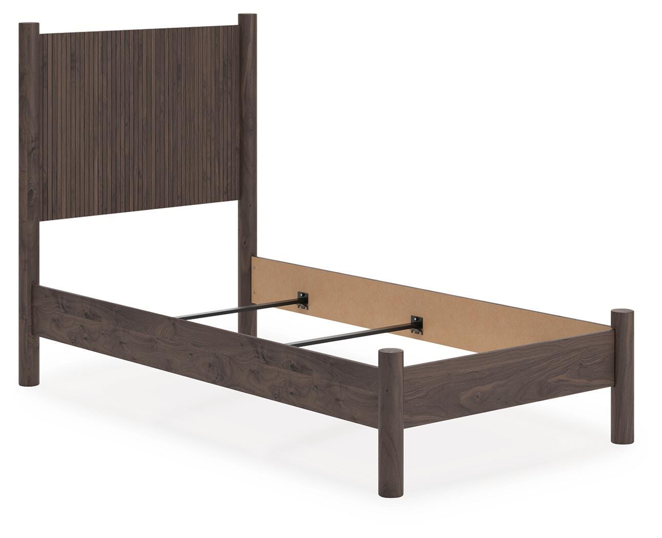 Dar Furniture - Ashley Furniture - Pamytta Twin Panel Bed - Twin Panel Bed / Brown - PCB2614B14