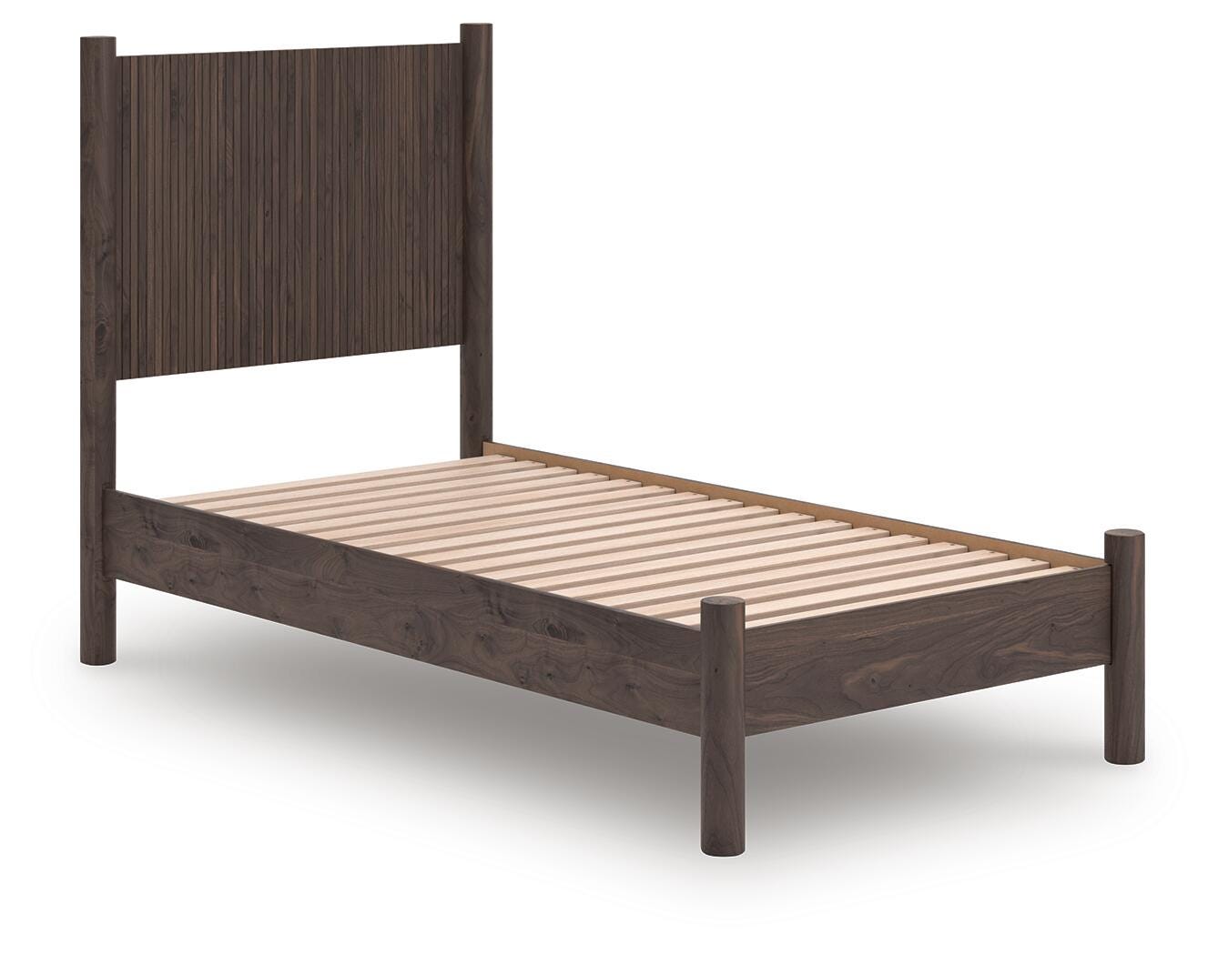 Dar Furniture - Ashley Furniture - Pamytta Twin Panel Platform Bed - Twin Panel Platform Bed / Brown - PCB2614B2