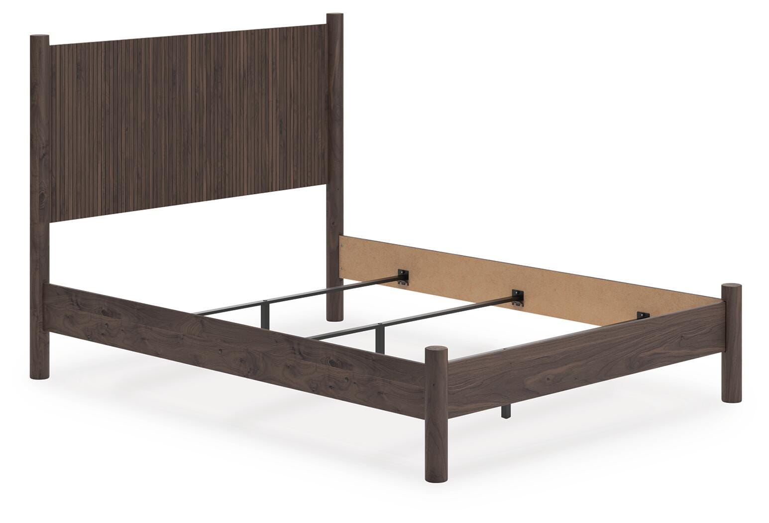 Dar Furniture - Ashley Furniture - Pamytta Queen Panel Bed - Queen Panel Bed / Brown - PCB2614B18