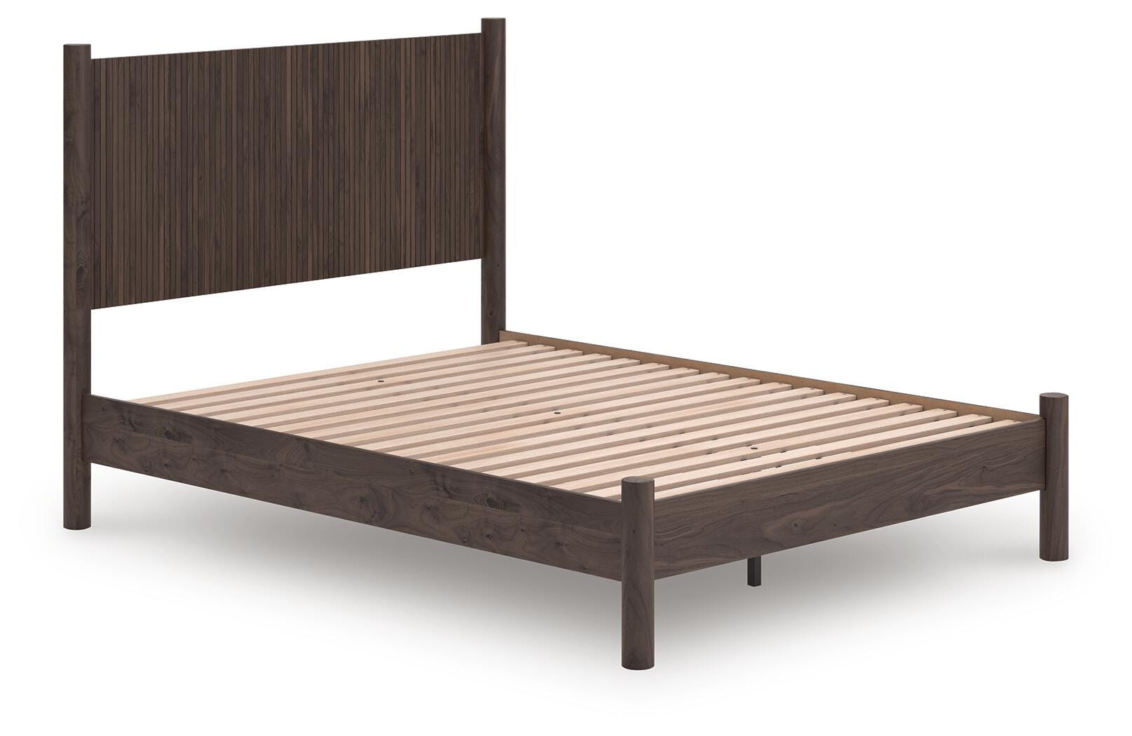 Dar Furniture - Ashley Furniture - Pamytta Queen Panel Platform Bed - Queen Panel Platform Bed / Brown - PCB2614B6