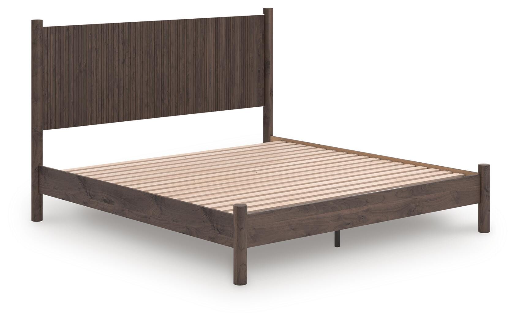 Dar Furniture - Ashley Furniture - Pamytta King Panel Platform Bed - King Panel Platform Bed / Brown - PCB2614B27