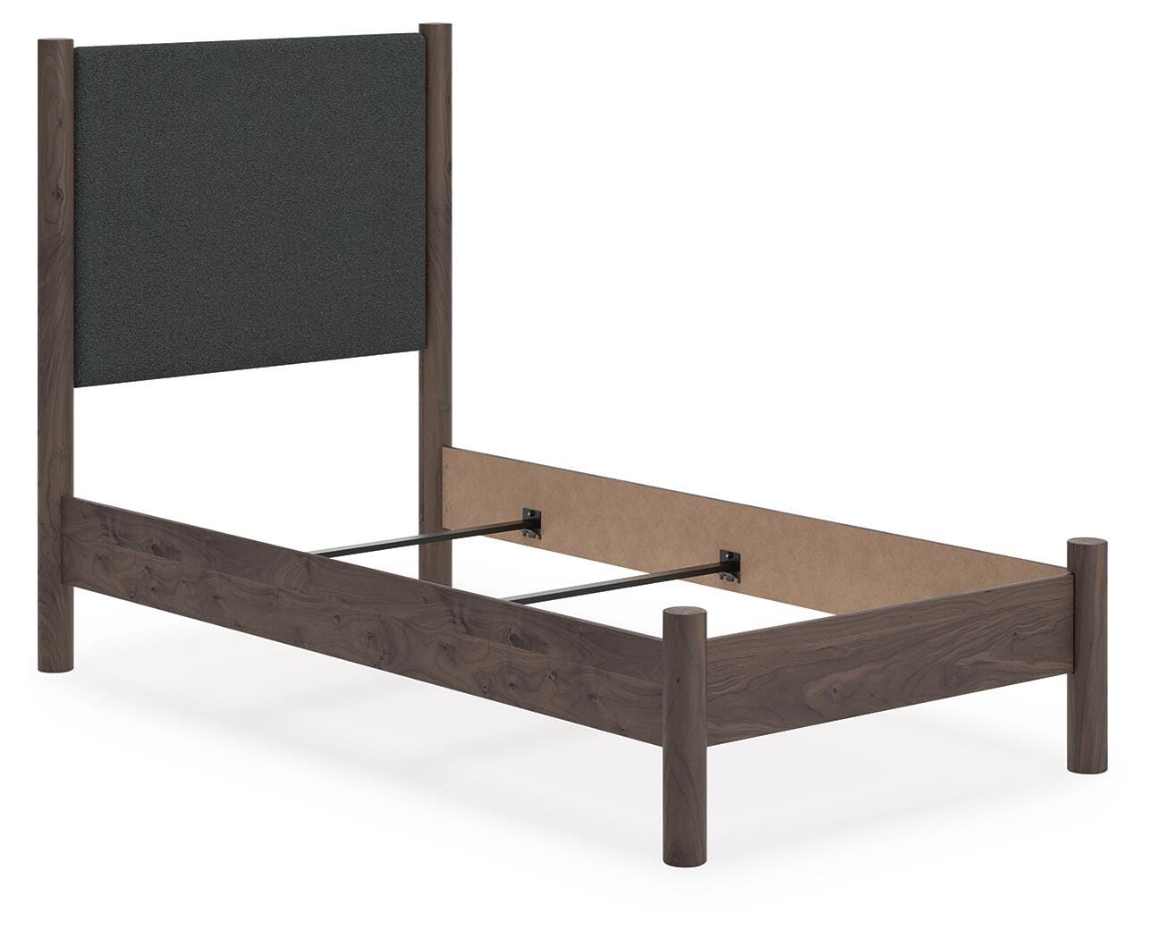 Dar Furniture - Ashley Furniture - Pamytta Twin Upholstered Panel Bed - Twin Upholstered Panel Bed / Brown - PCB2614B20