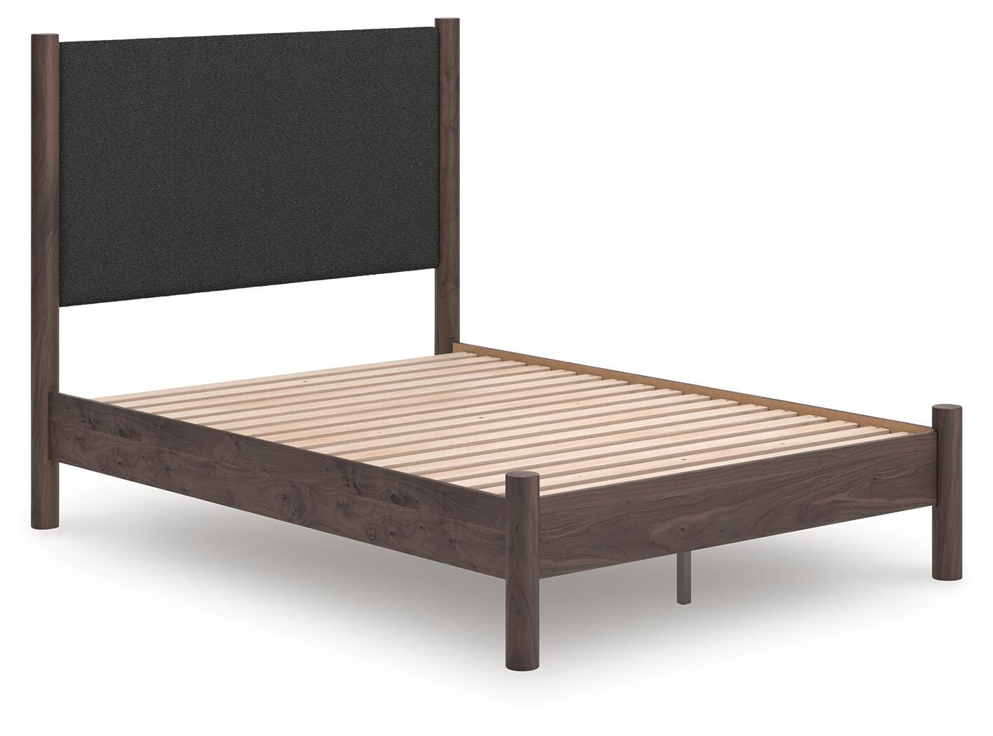 Dar Furniture - Ashley Furniture - Pamytta Full Upholstered Panel Platform Bed - Full Upholstered Panel Platform Bed / Brown - PCB2614B10
