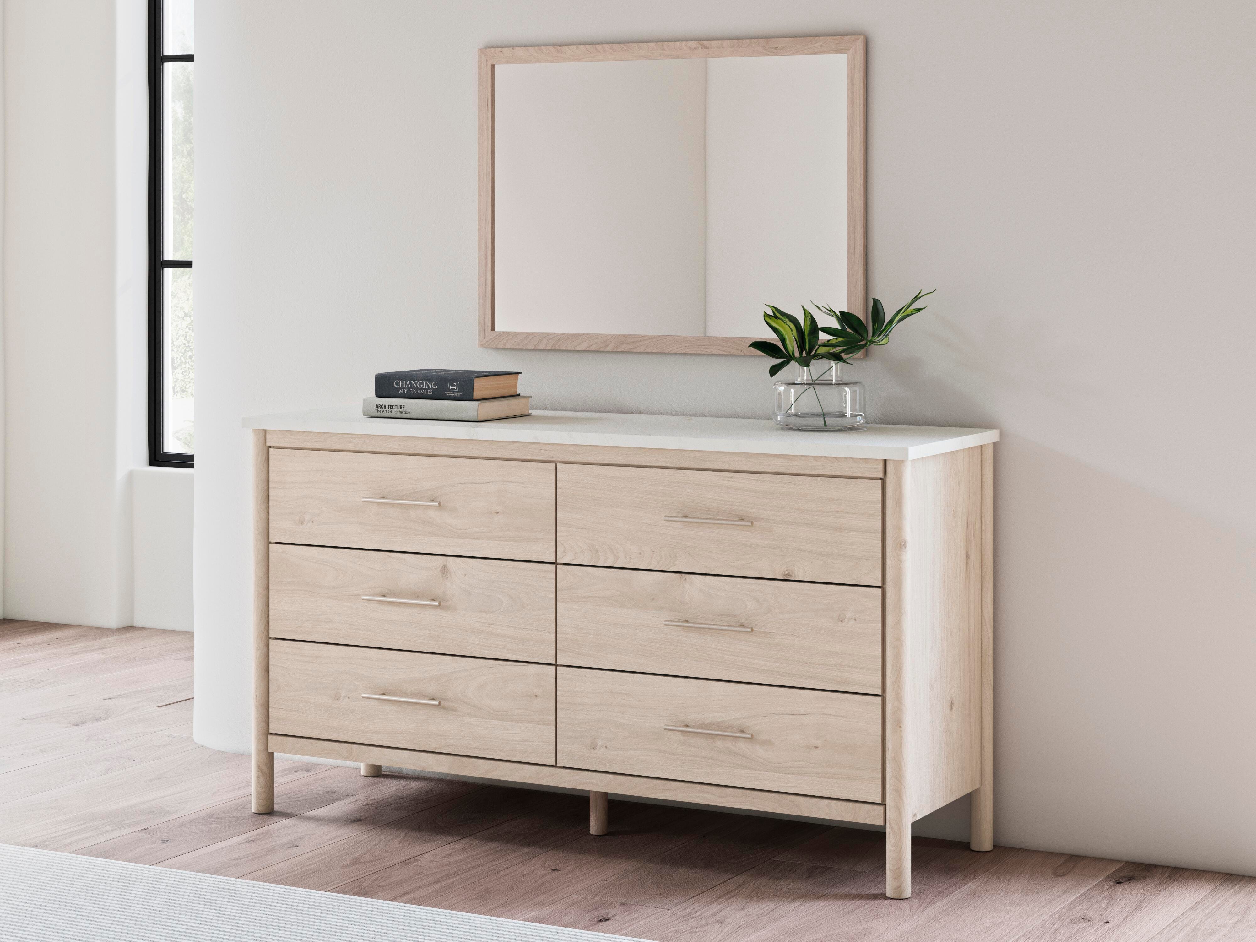 Dar Furniture - Ashley Furniture - Cadmori Dresser and Mirror - Dresser and Mirror / Two-tone - B2615B1