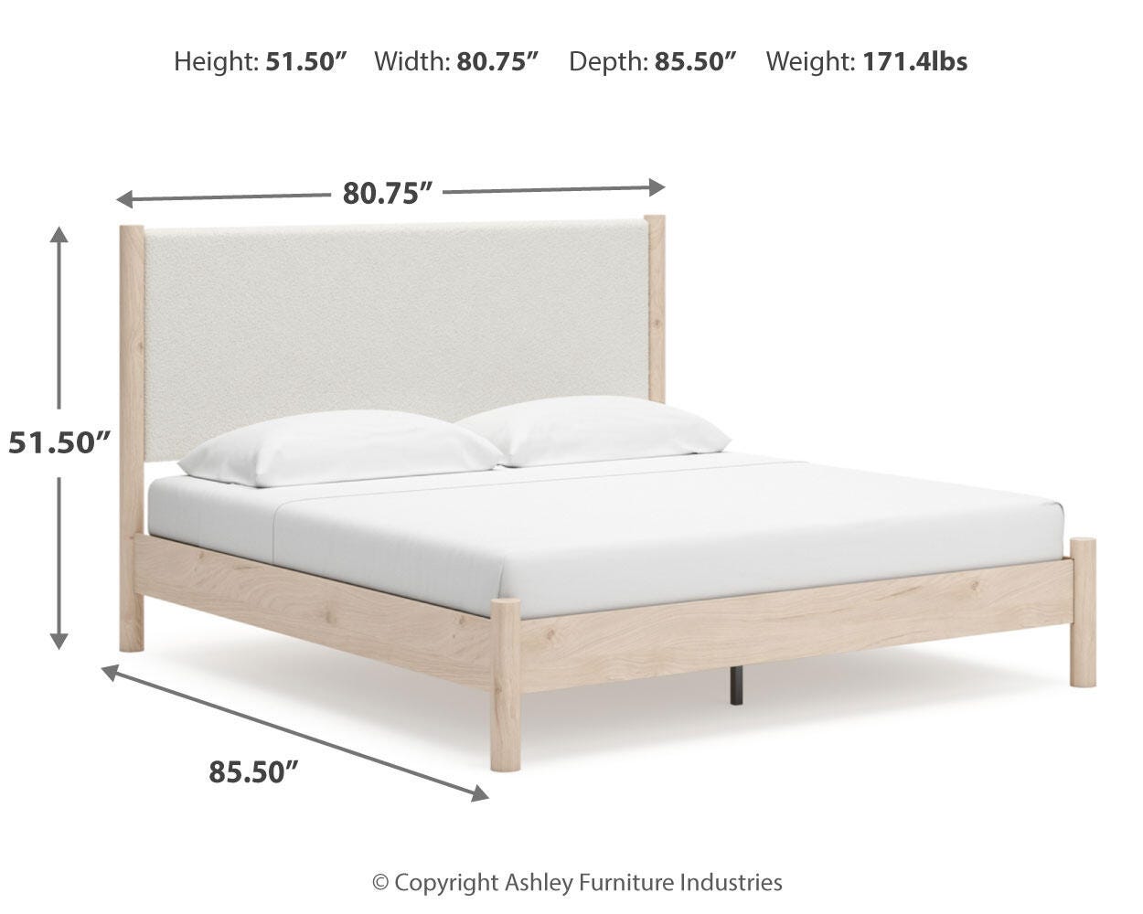 Cadmori King Upholstered Panel Bed