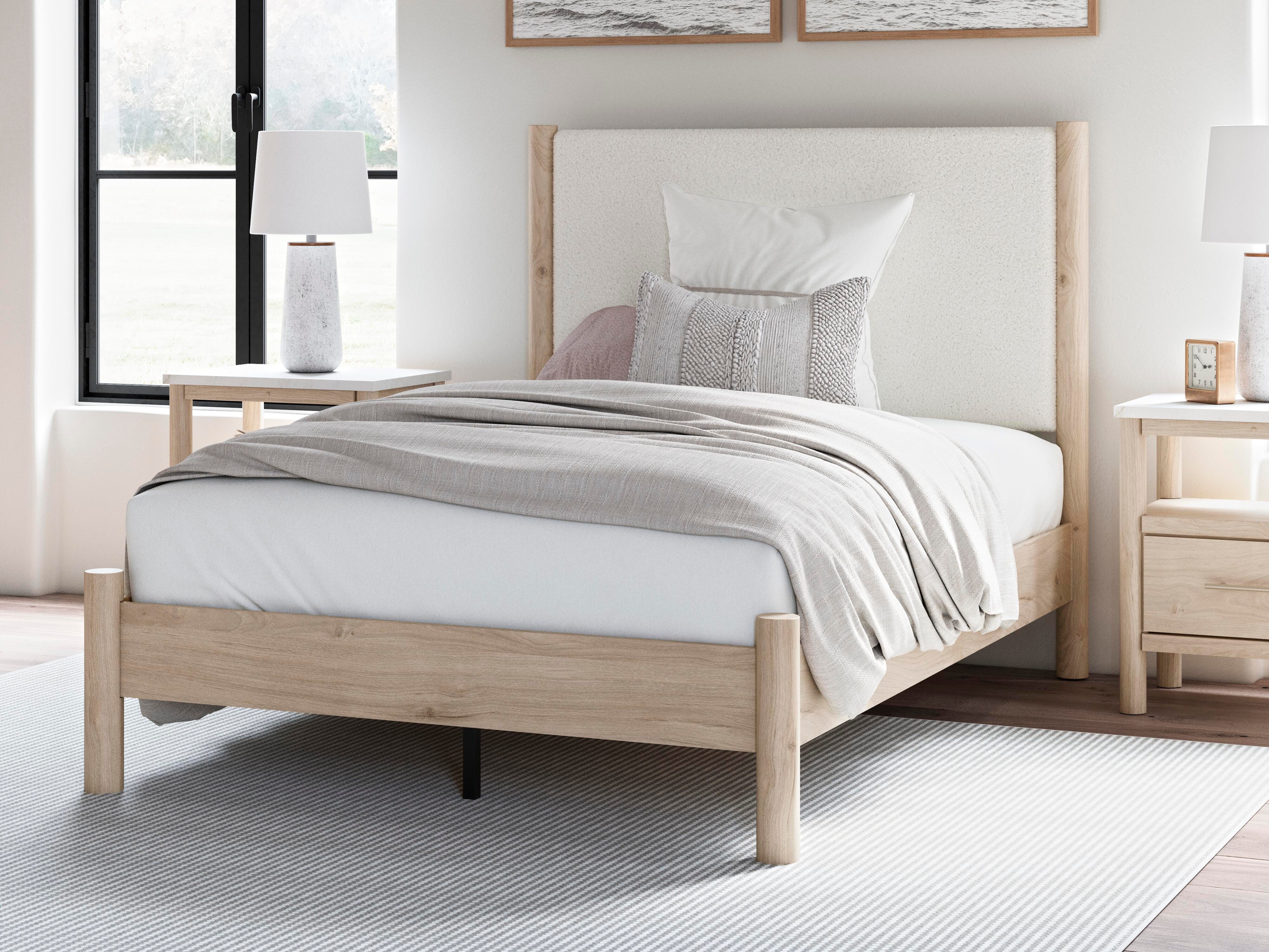 Dar Furniture - Ashley Furniture - Cadmori Full Upholstered Panel Bed - Full Upholstered Panel Bed / Two-tone - B2615B8