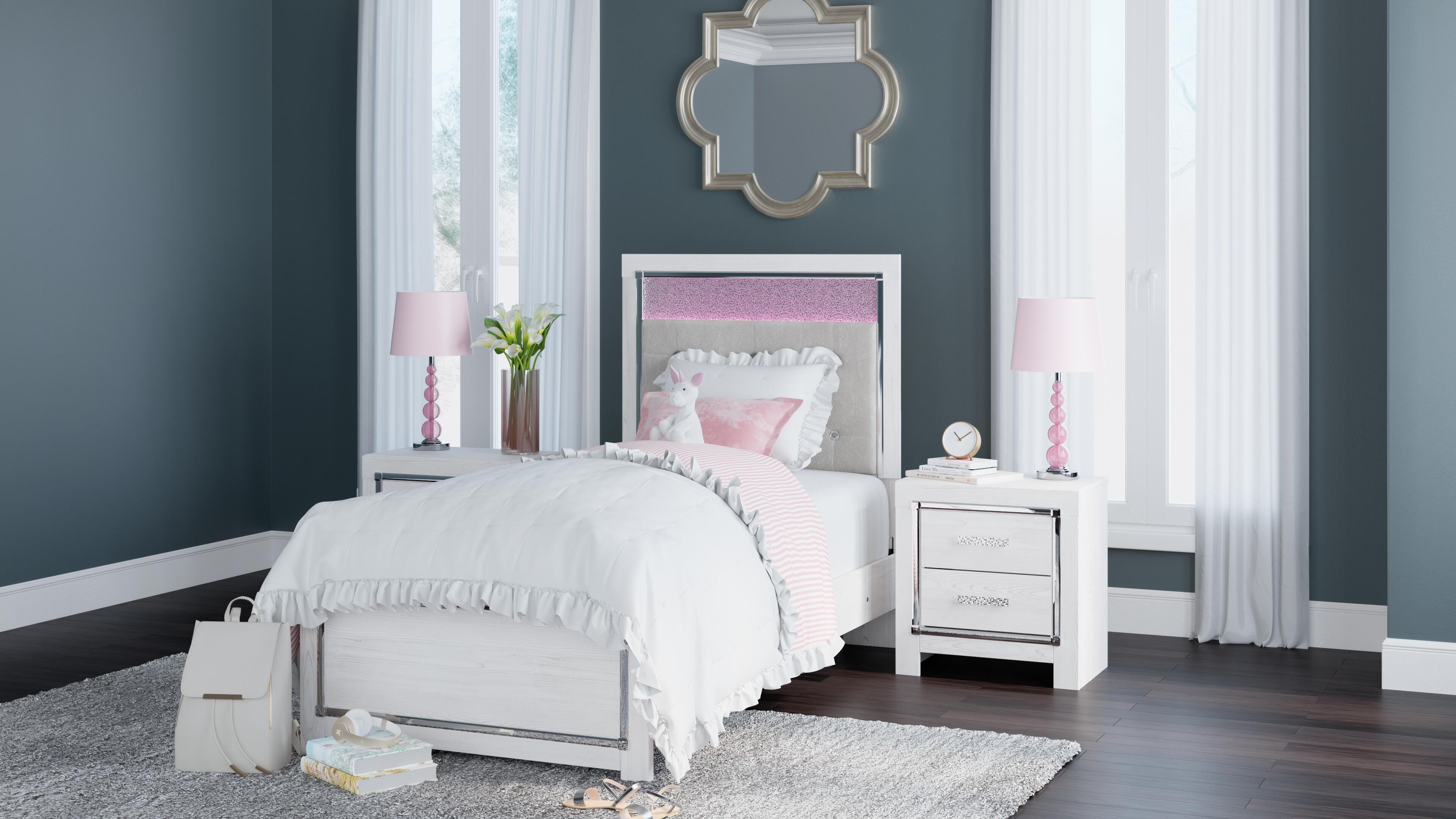 Dar Furniture - Ashley Furniture - Altyra Twin Panel Bed - Twin Panel Bed / White - B2640B6