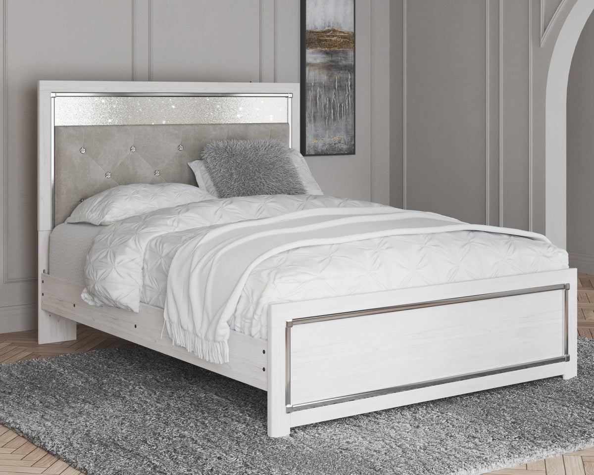 Dar Furniture - Ashley Furniture - Altyra Queen Panel Bed - Queen Panel Bed / White - B2640B2